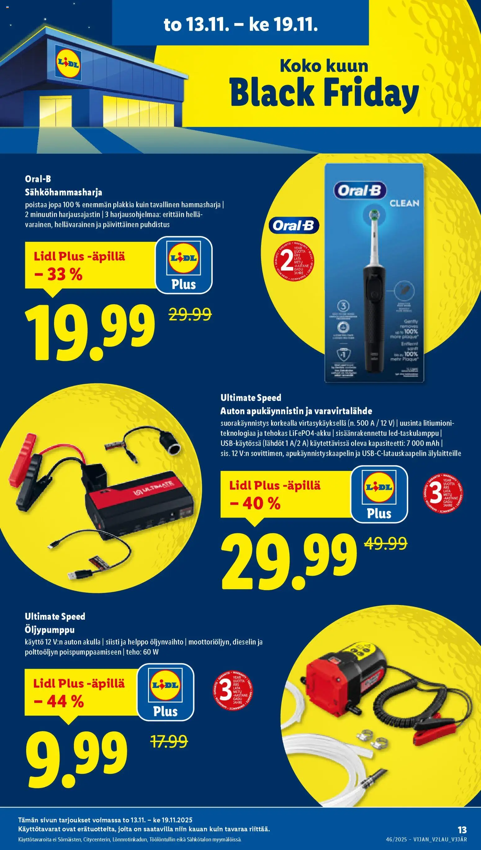 Lidl tarjoukset - Helsinki – voimassa 13.11.2025 alkaen | Sivu: 15 | Tuotteet: Hella, Varavirtalähde, Sähköhammasharja, Hammasharja