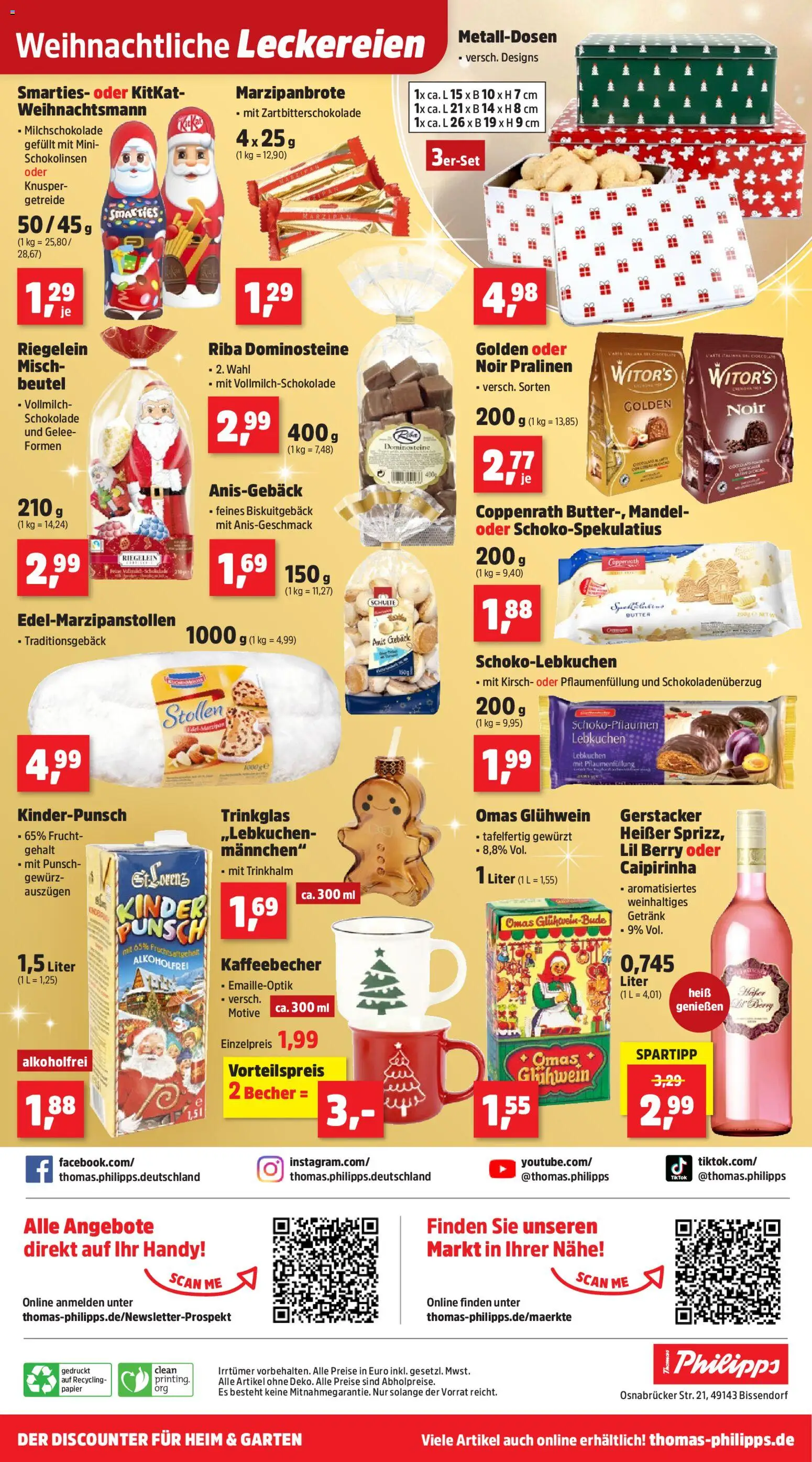 Thomas Philipps Prospekt – gültig ab 10.11.2025 | Seite: 13 | Produkte: Butter, Schokolade, Smarties, Getreide