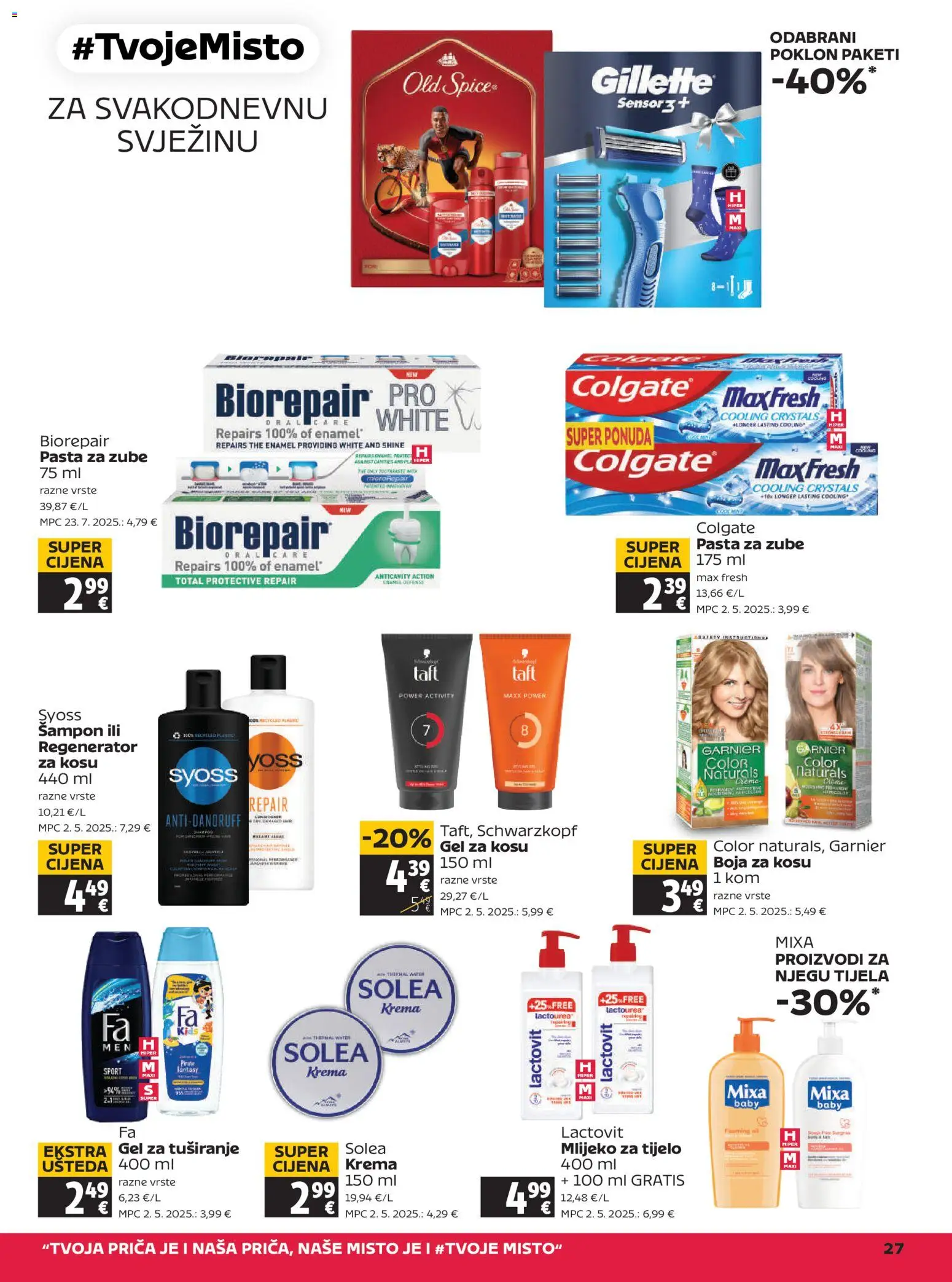 Tommy katalog | vrijedi od 13.11.2025 | Stranica: 27 | Proizvodi: Šampon, Mlijeko, Gel za tuširanje, Krema