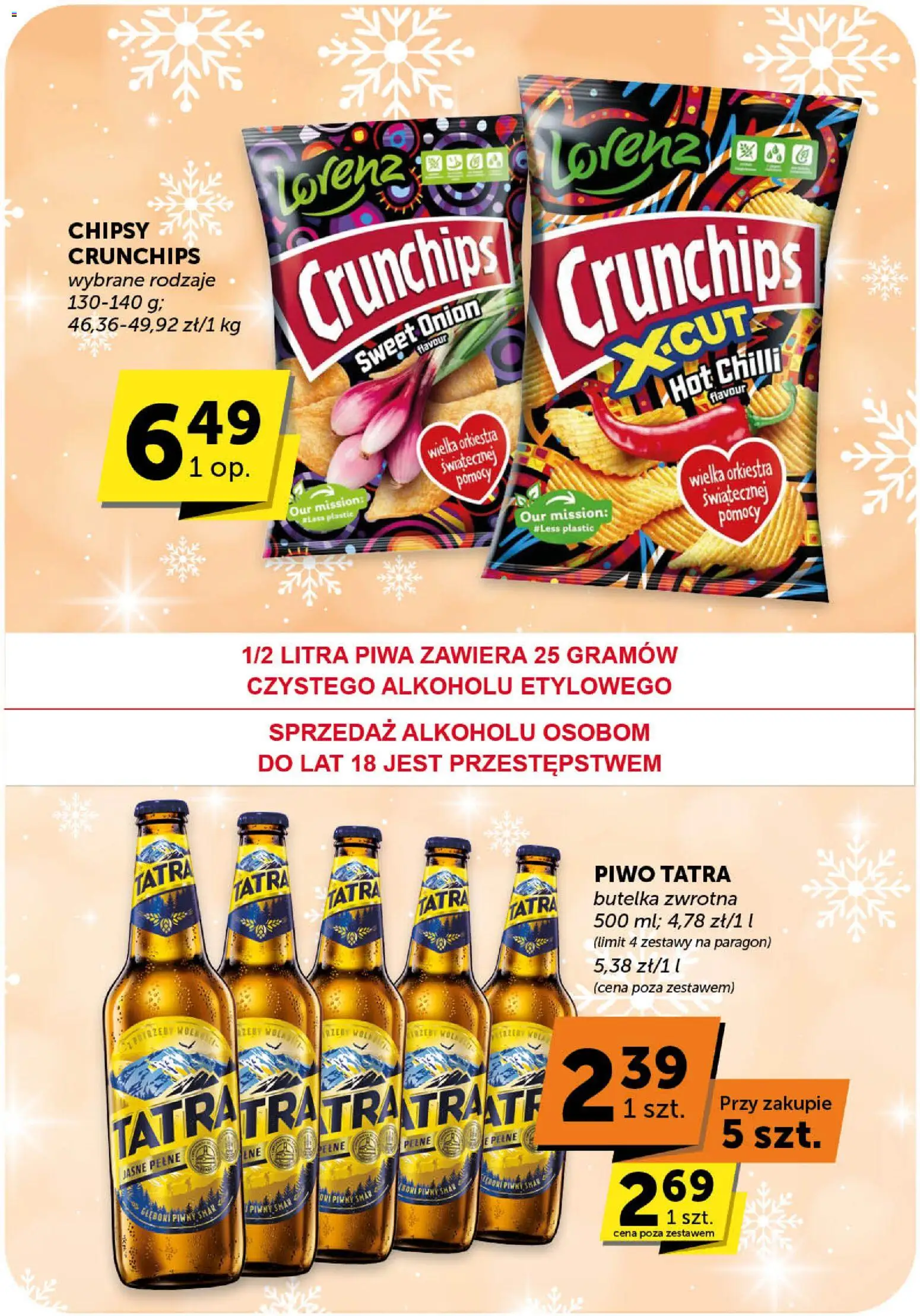 Groszek Gazetka od 22.01.2026 | Strona: 3 | Produkty: Chipsy, Piwo