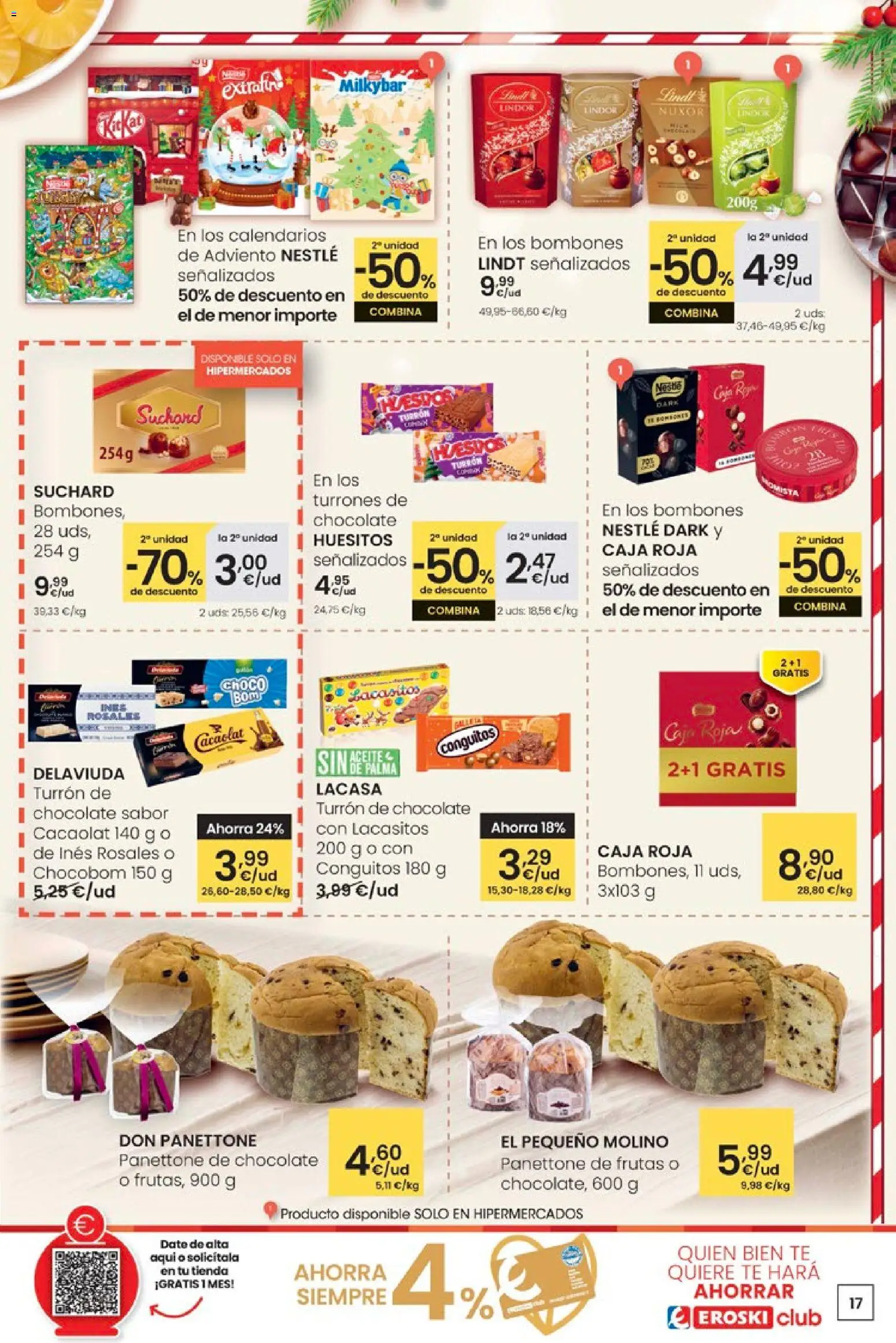 Eroski - Adiántate ao Nadal │ válido desde el 13.11.2025 | Página: 17 | Productos: Chocolate, Κεραία, Té, Caja