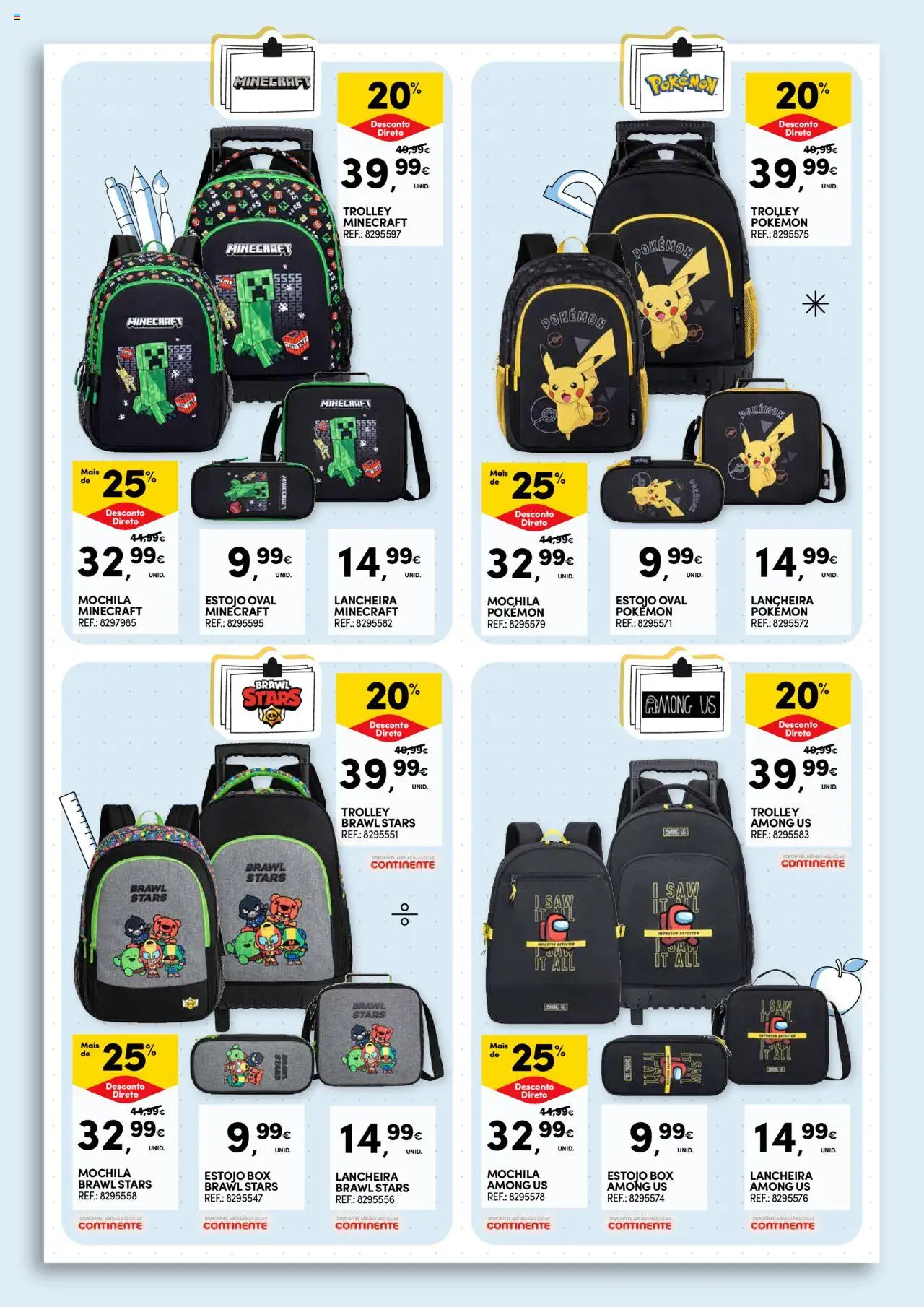 Continente - Regresso às Aulas: Regressamos com tudo │ válido de 12.08.2025 | Página: 14 | Produtos: Mochila
