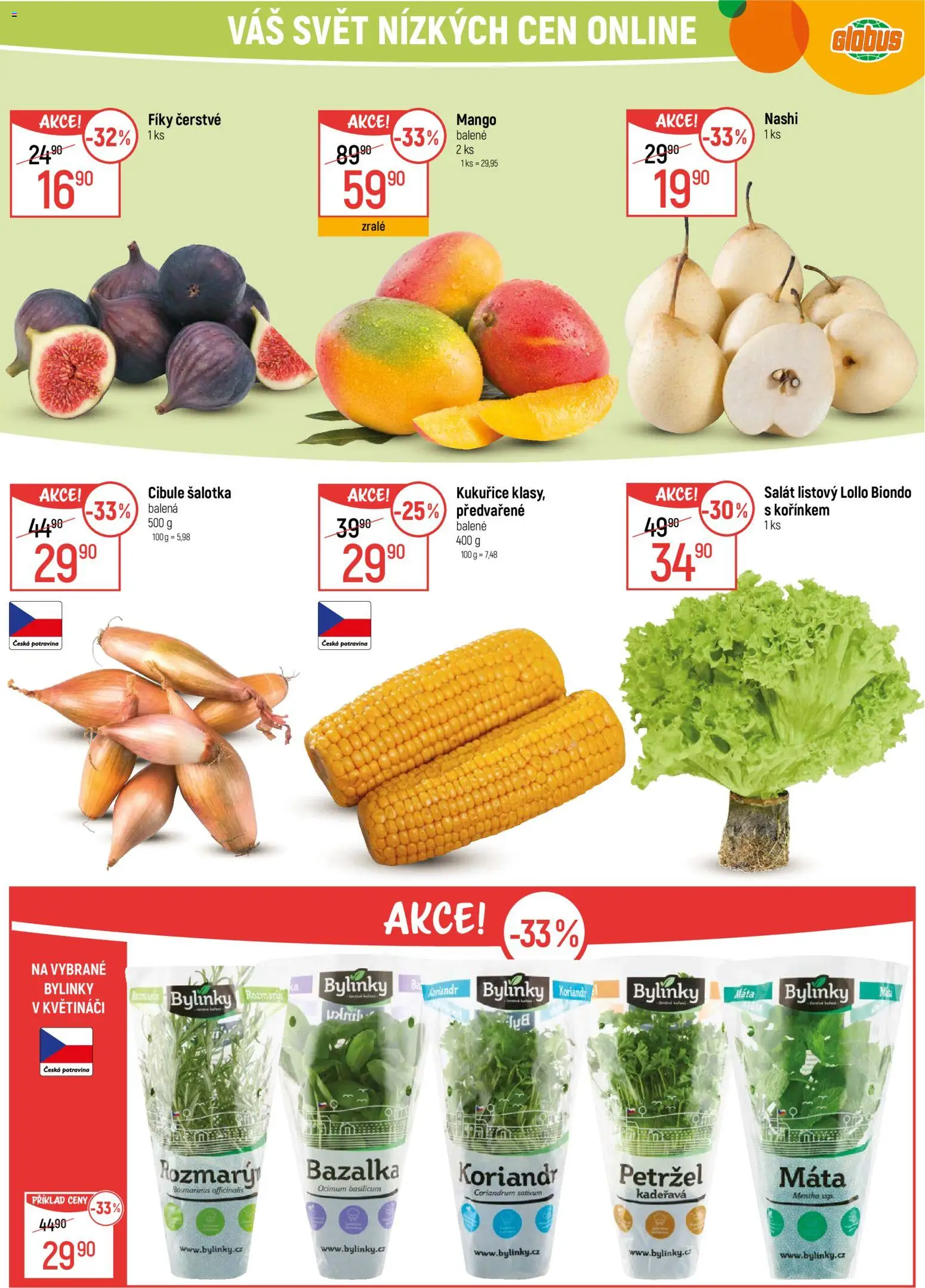 Globus leták - Opava od 18.03.2026 | Strana: 11 | Produkty: Šalotka, Mango, Globus, Bazalka