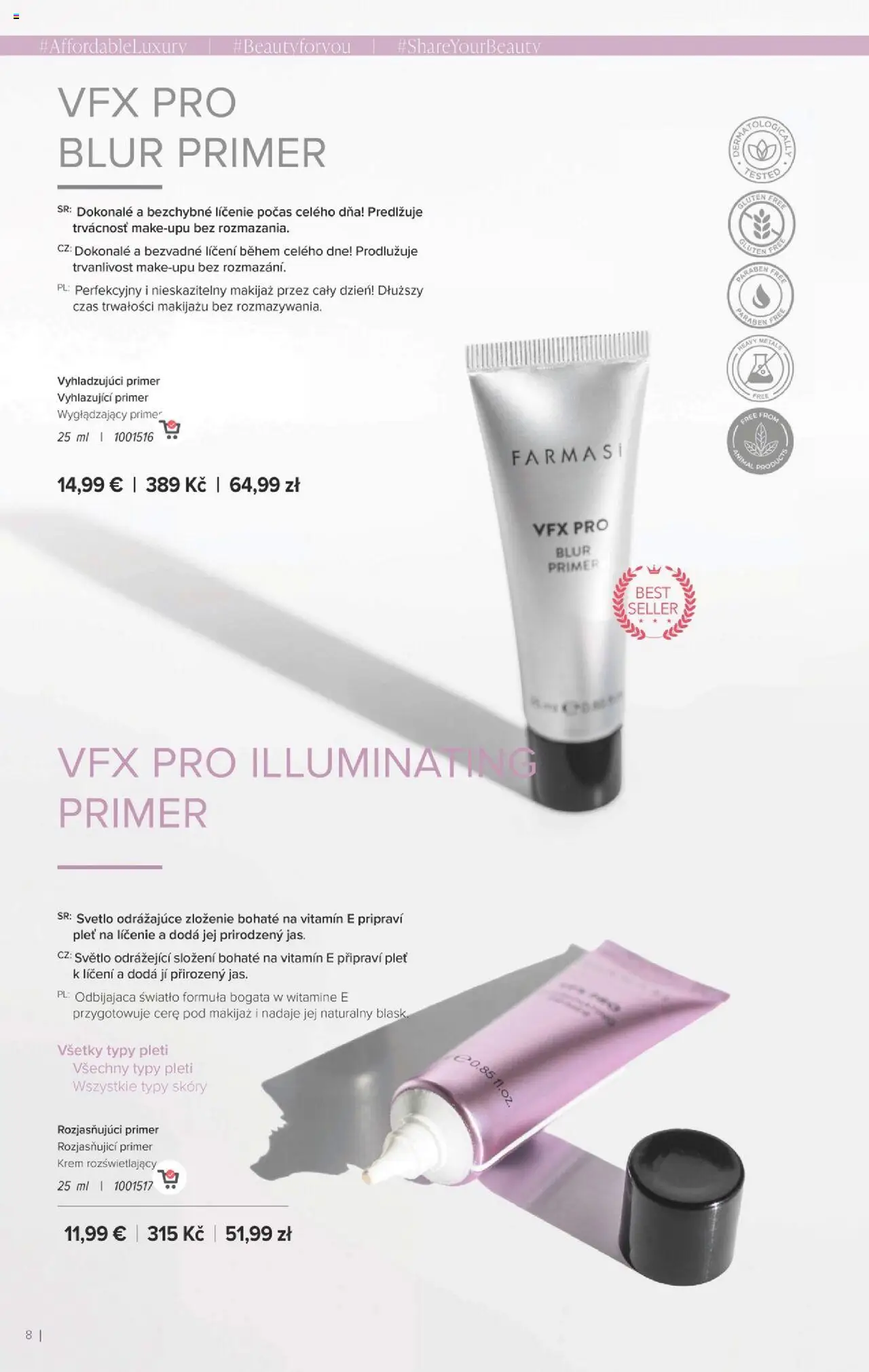Nové Farmasi akcie – leták je platný od 24.09.2025 | Strana: 8 | Produkty: Svetlo, Krém
