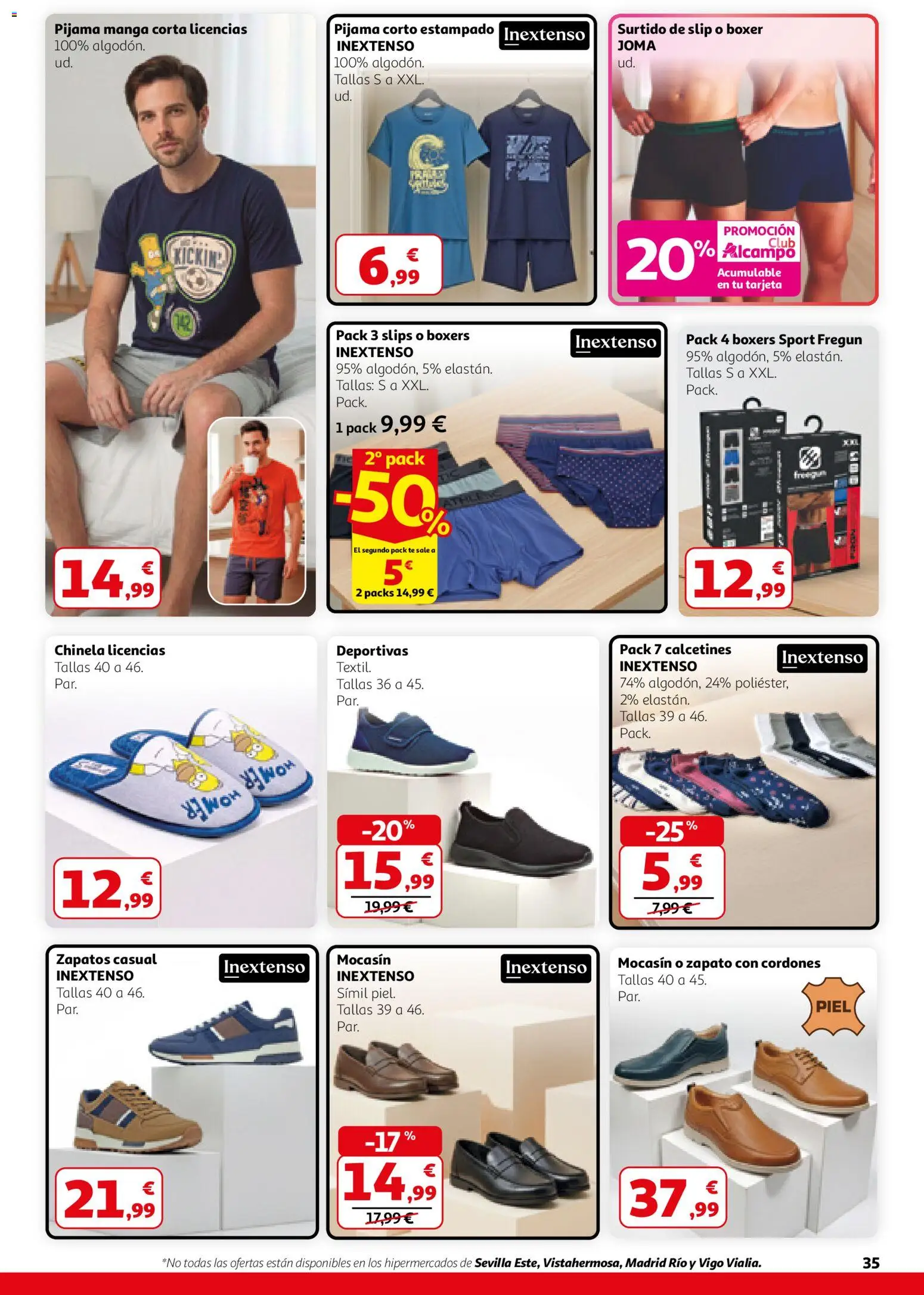 Alcampo - HG Nacional Unificado │ válido desde el 26.02.2026 | Página: 35 | Productos: Pijama, Boxers, Té