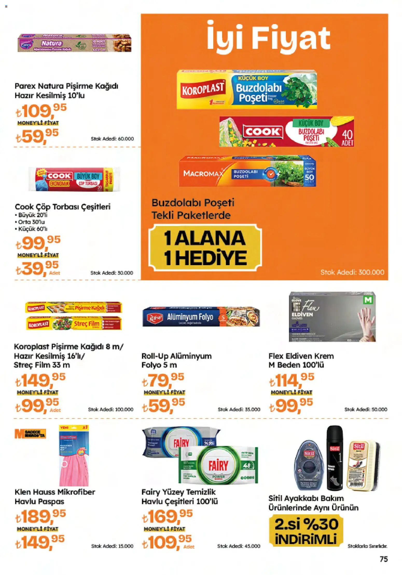 Migros Katalog - 5M Migroskop Dijital - 26.03.2026 tarihinden itibaren geçerlidir | Sayfa: 75 | Ürünler: Çöp torbası, Krem, Eldiven, Buzdolabı