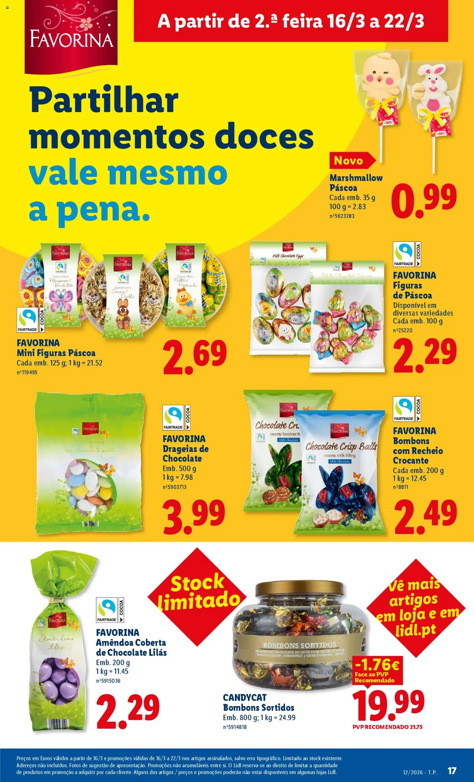 Lidl folheto │ válido de 16.03.2026 | Página: 17 | Produtos: Amêndoas, Chocolate, Doces, Cereais