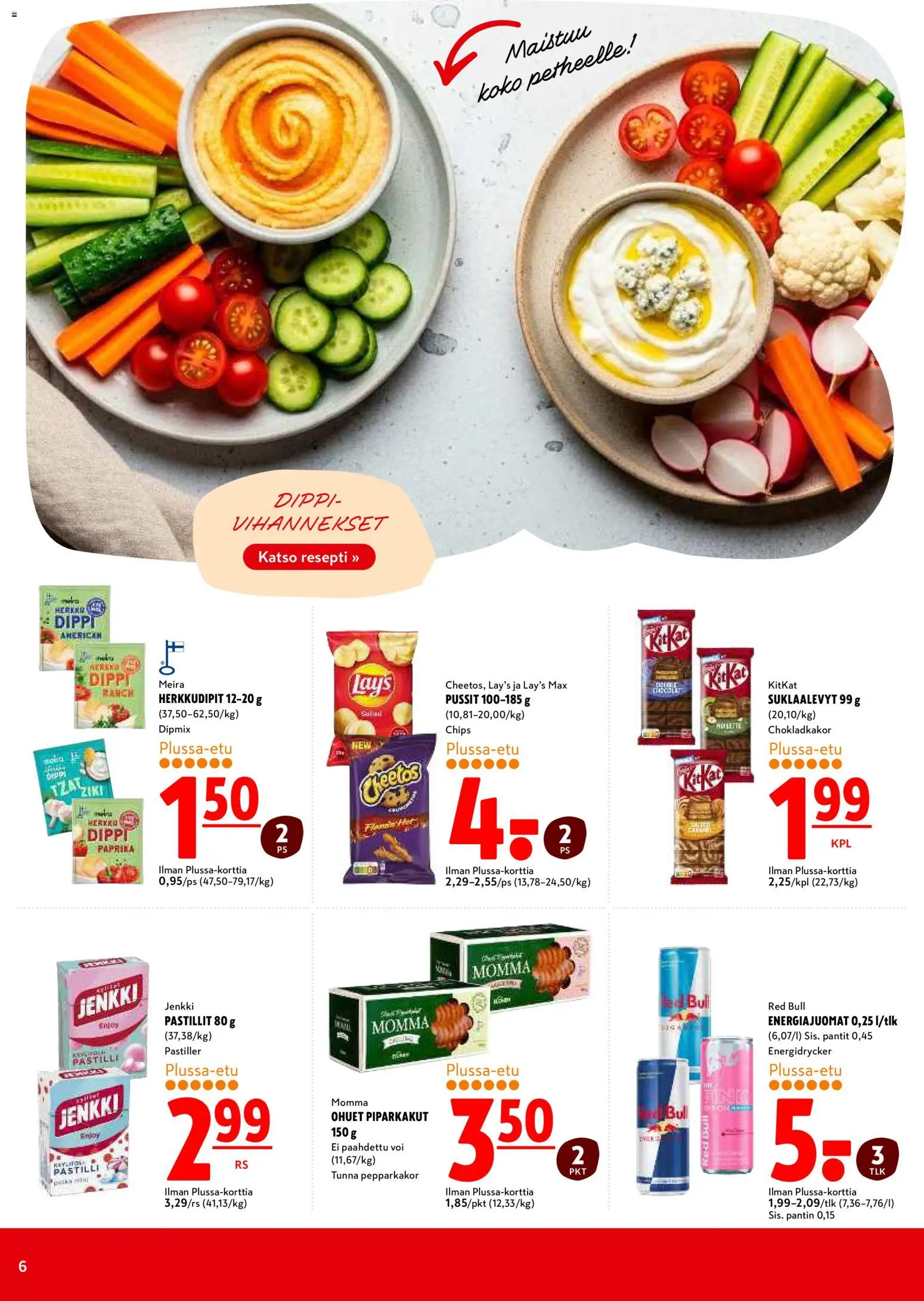 K-Citymarket tarjoukset – voimassa 03.11.2025 alkaen | Sivu: 6 | Tuotteet: Suklaalevyt, Dipmix, Voi