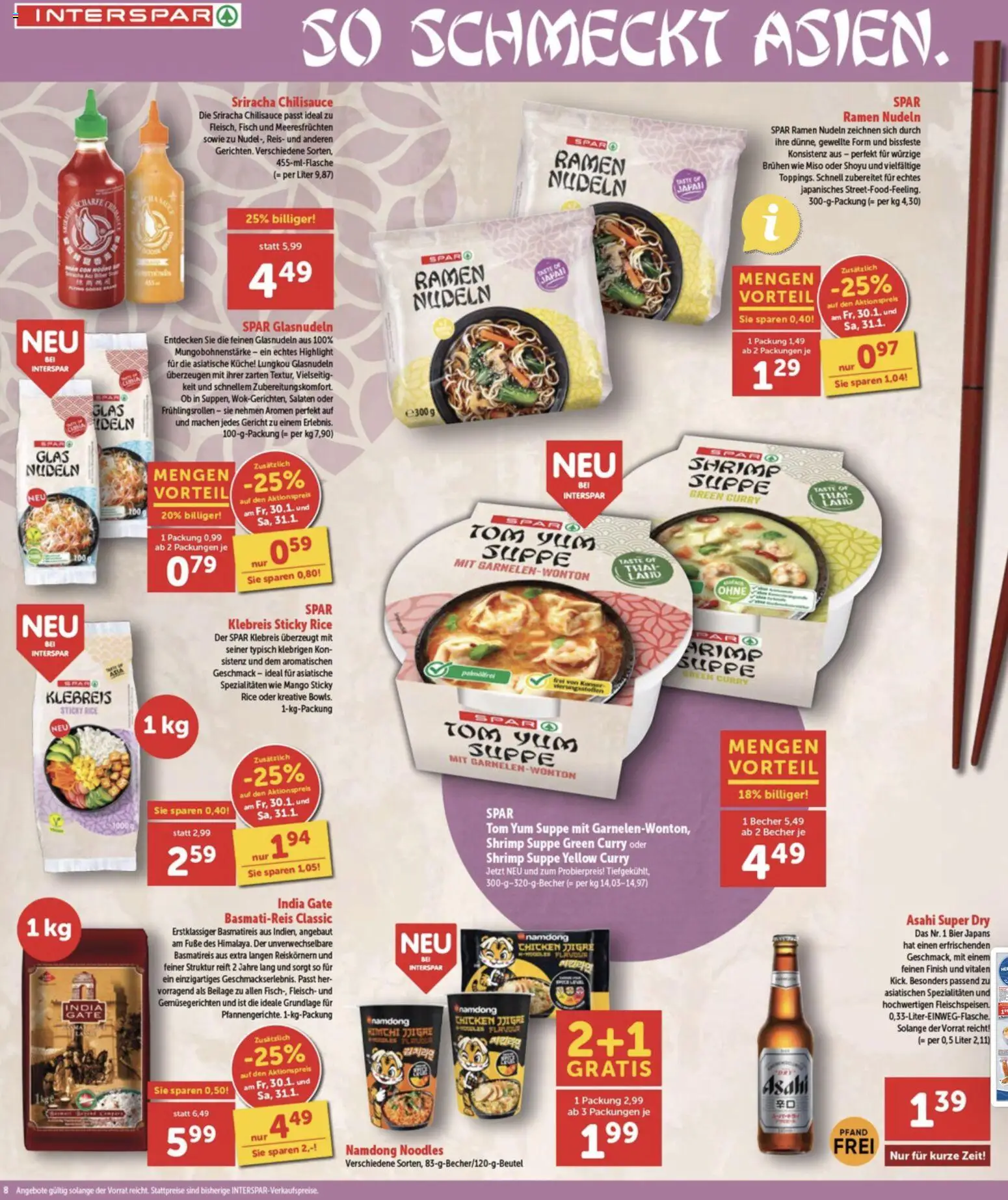 Interspar Flugblatt - Burgenland gültig ab 29.01.2026 | Seite: 9 | Produkte: Mango, Bier, Fisch, Nudeln