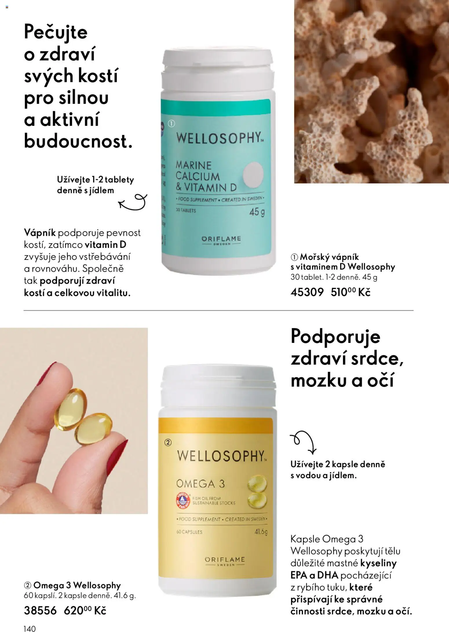 Oriflame katalog č.03/2026 od 11.02.2026 | Strana: 140 | Produkty: Omega 3, Kapsle, Omega, Vitamin D
