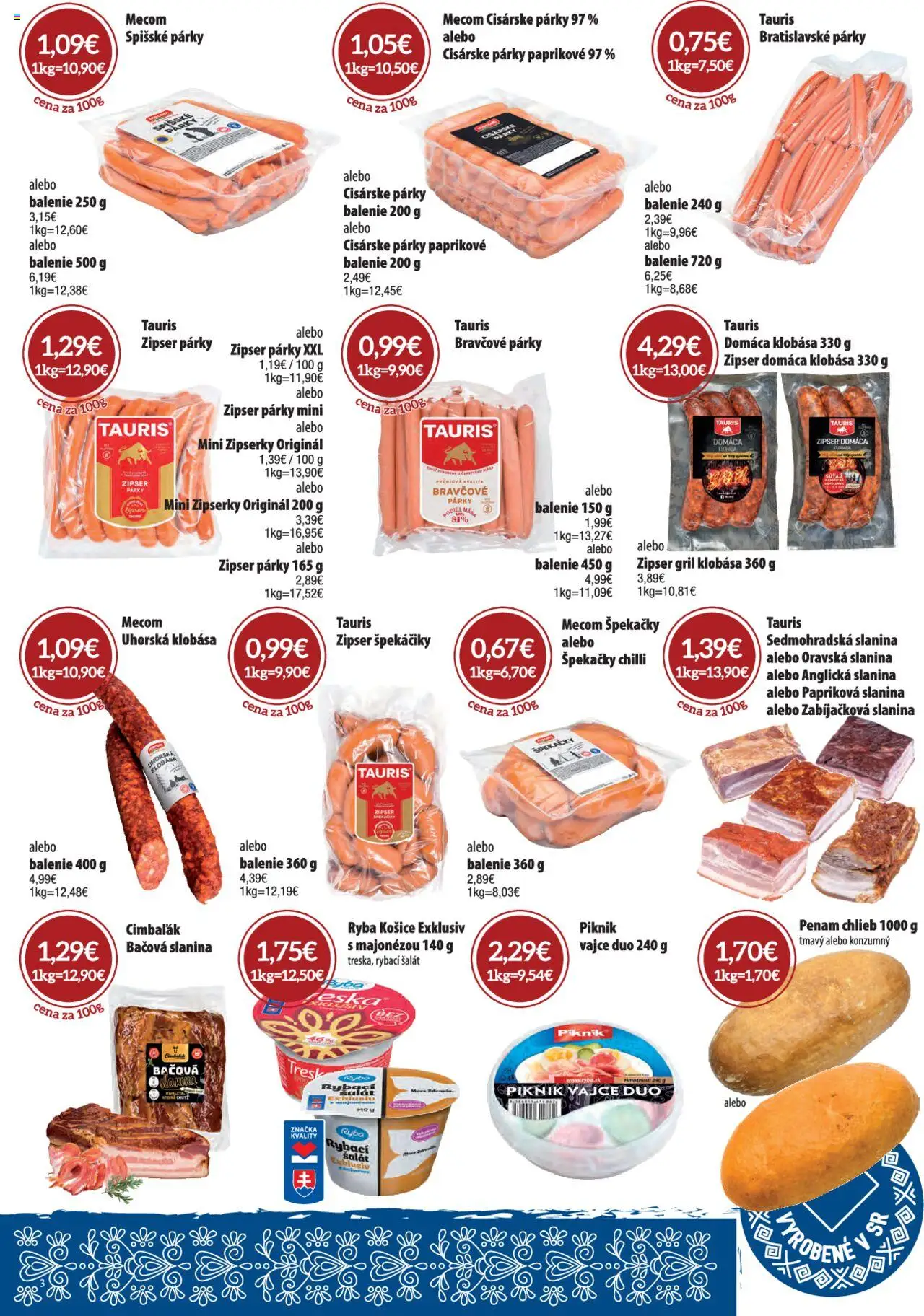 CBA Verex leták │ platný od 07.08.2025 | Strana: 3 | Produkty: Gril, Slanina, Chilli, Párky
