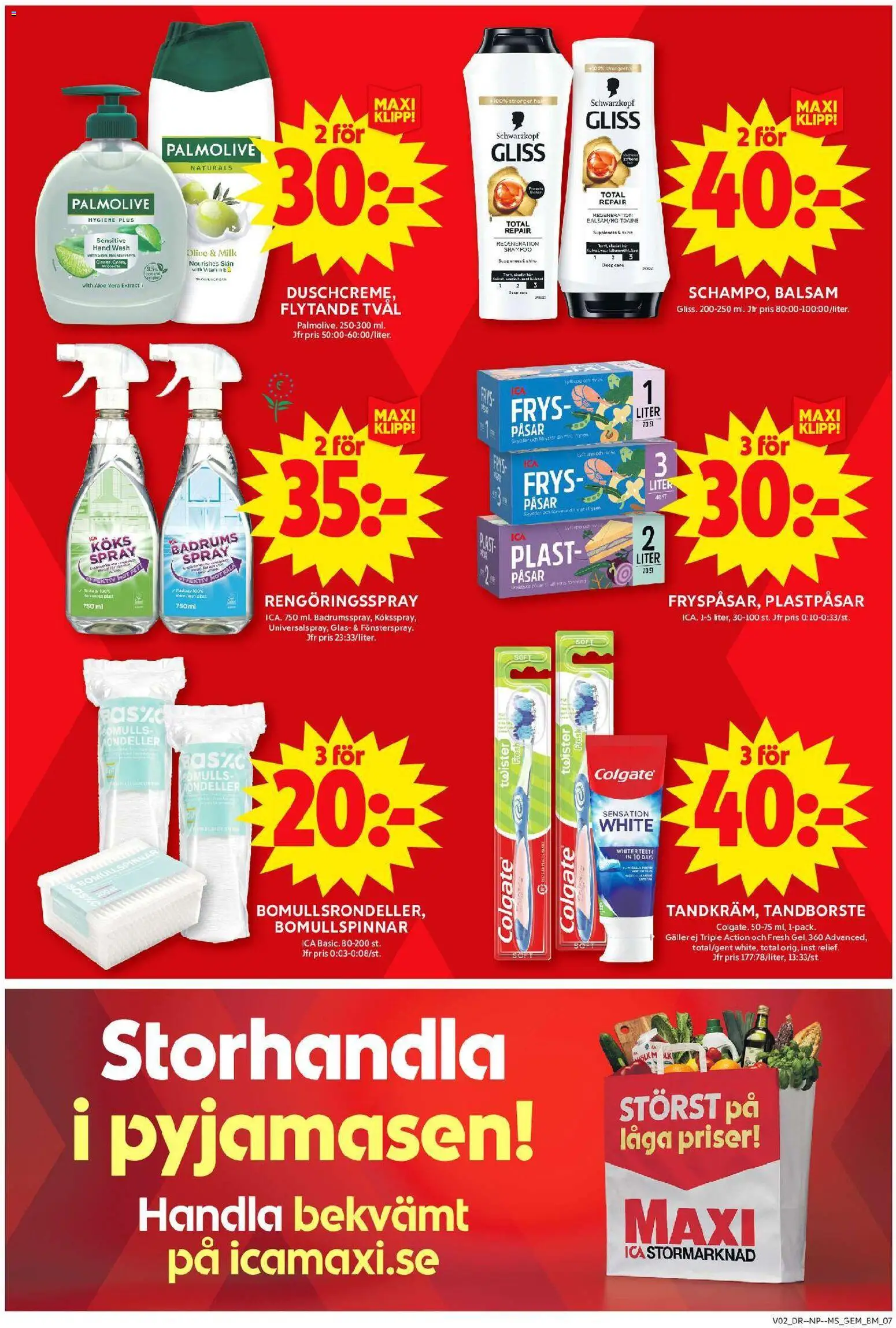 ICA Maxi reklamblad aktuell från 05.01.2026 | Sida: 8 | Produkter: Gem, Balsam, Tvål, Rengöringsspray