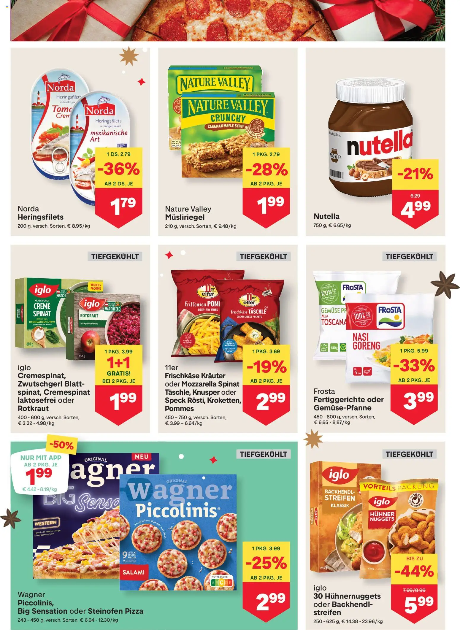 MPREIS Hohenems gültig ab 20.11.2025 | Seite: 8 | Produkte: Fertiggerichte, Salami, Pizza, Äpfel