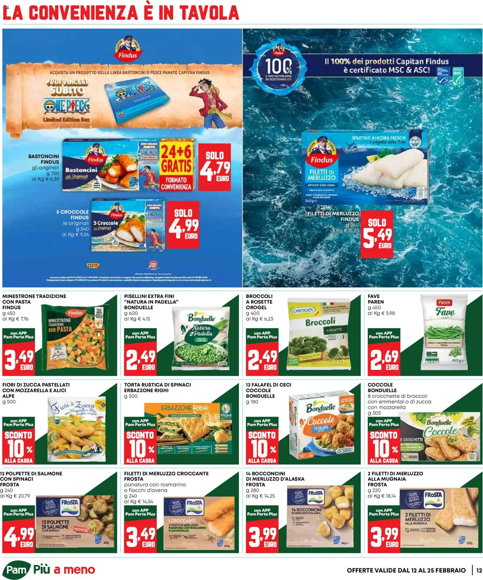 Volantino Panorama del 12.02.2026 | Pagina: 12 | Prodotti: Mozzarella, Crocchette, Padella, Alici