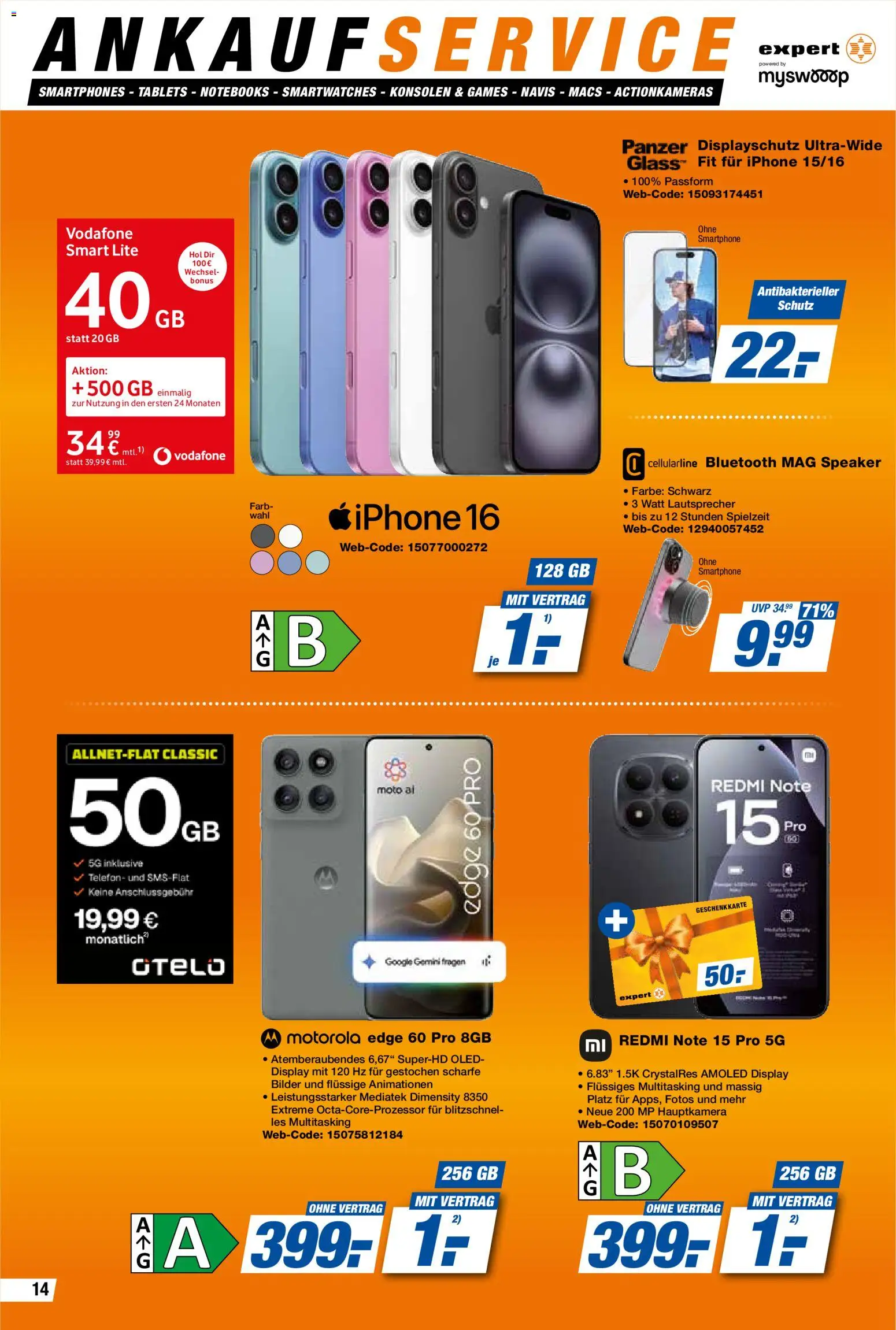 Expert Prospekt 	 – gültig ab 27.02.2026 | Seite: 14 | Produkte: Lautsprecher, Iphone, Telefon, Smartphone