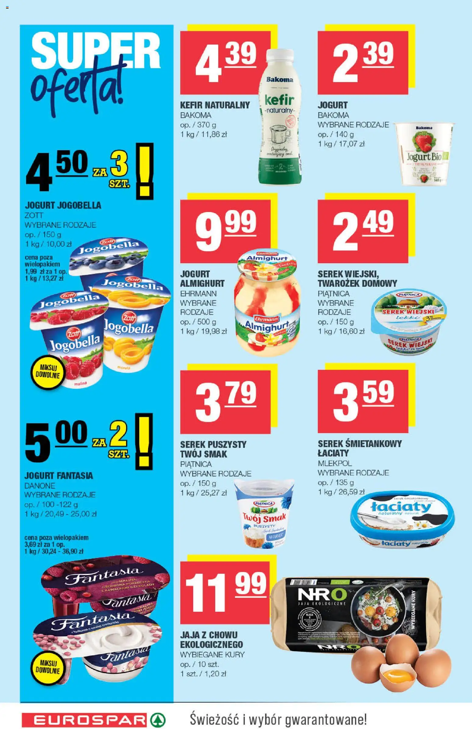 Spar Gazetka - Eurospar od 19.11.2025 | Strona: 4 | Produkty: Malina, Kefir, Serek, Jaja