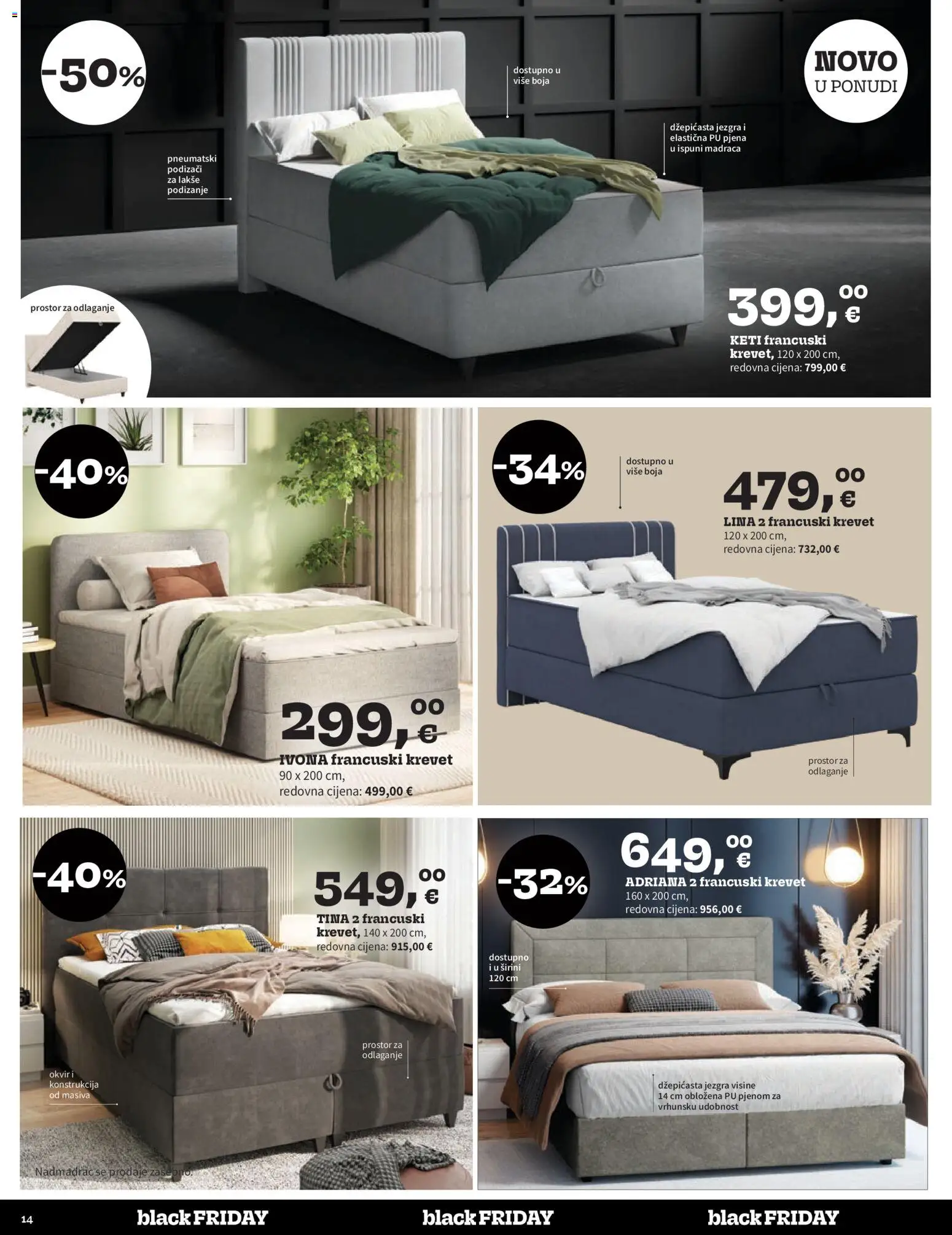 Prima katalog | vrijedi od 13.11.2025 | Stranica: 14 | Proizvodi: Krevet, Nadmadrac, Francuski krevet