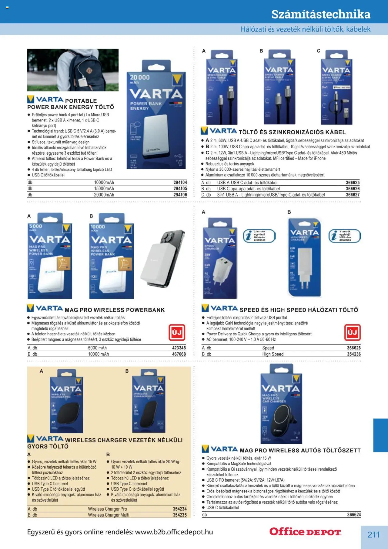 Office Depot akciós ujság - amely érvényes a következő dátumtól: 10.04.2025 | Oldal: 211 | Termékek: Powerbank, Telefon, USB, Power bank