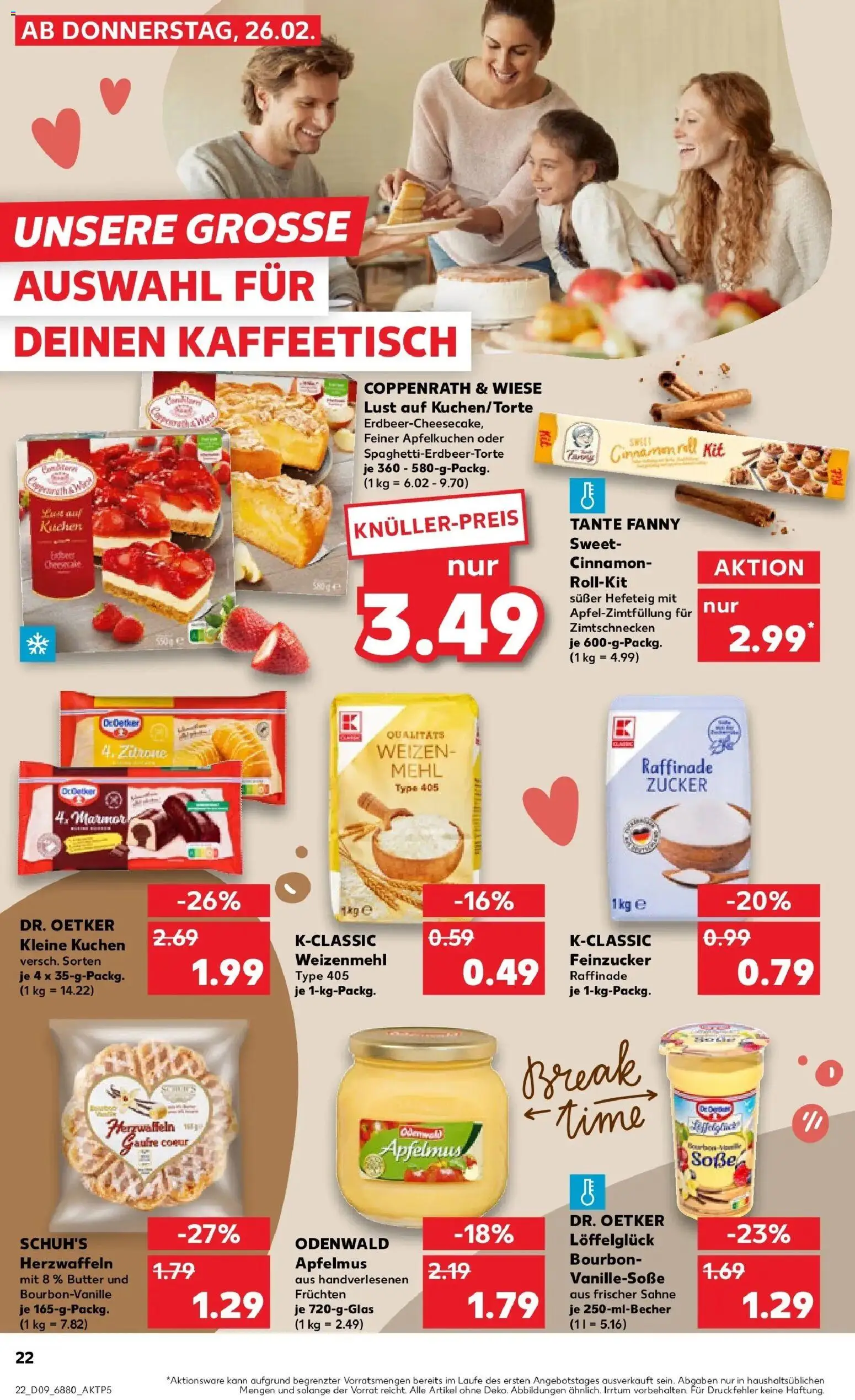 Kaufland prospekt Neunkirchen	 – gültig ab 26.02.2026 | Seite: 22 | Produkte: Butter, Zucker, Zitrone, Kuchen