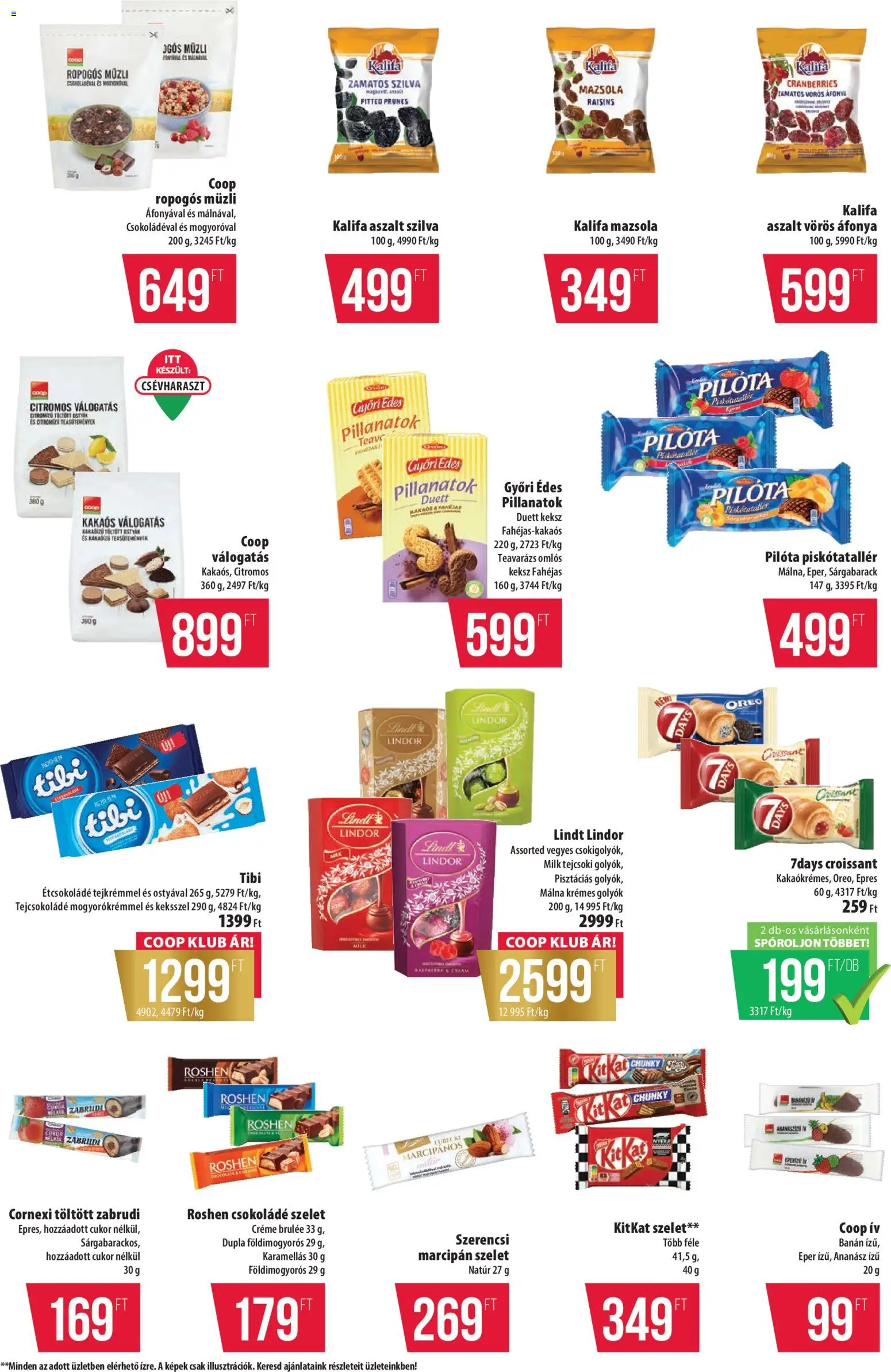 COOP akciós ujság - amely érvényes a következő dátumtól: 02.04.2026 | Oldal: 7 | Termékek: Áfonya, Málna, Müzli, Aszalt szilva