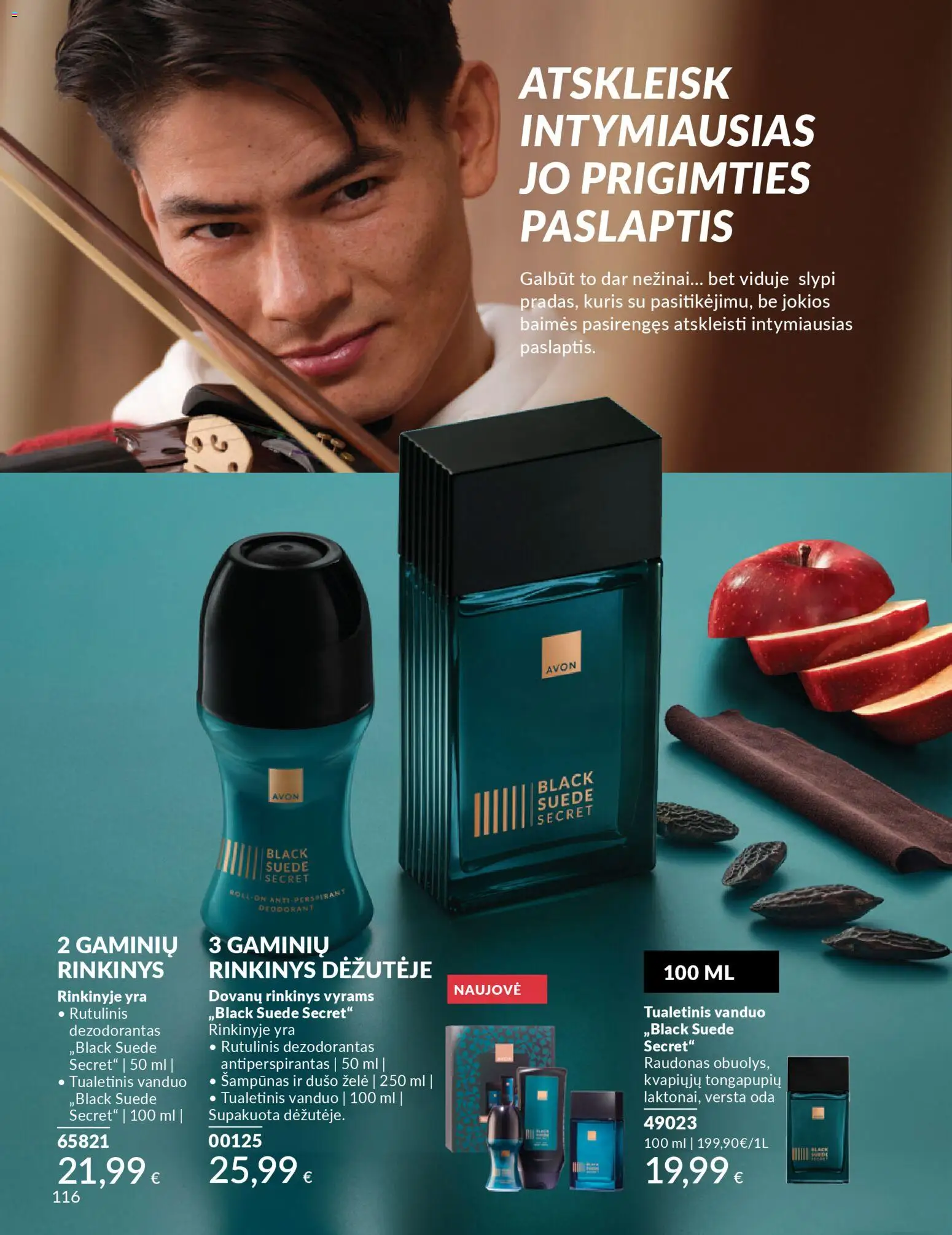 AVON akcijos nuo 01.11.2025 | Puslapis: 116 | Prekių: Rutulinis dezodorantas, Tualetinis vanduo, Dušo želė, Dezodorantas