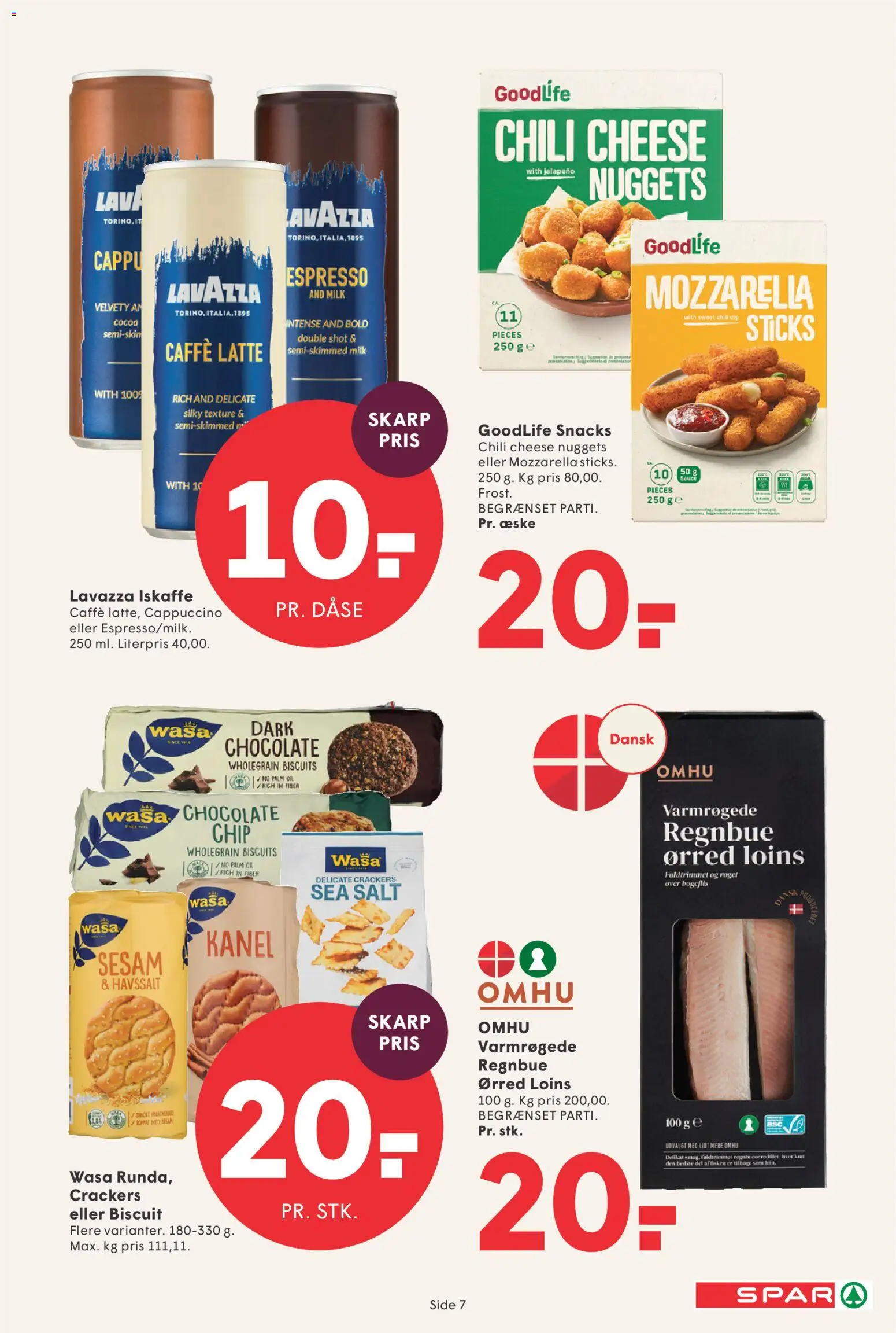 Spar tilbudsavis – gyldig fra 24.04.2026 | Side: 7 | Produkter: Nuggets, Salt, Mozzarella, Søm