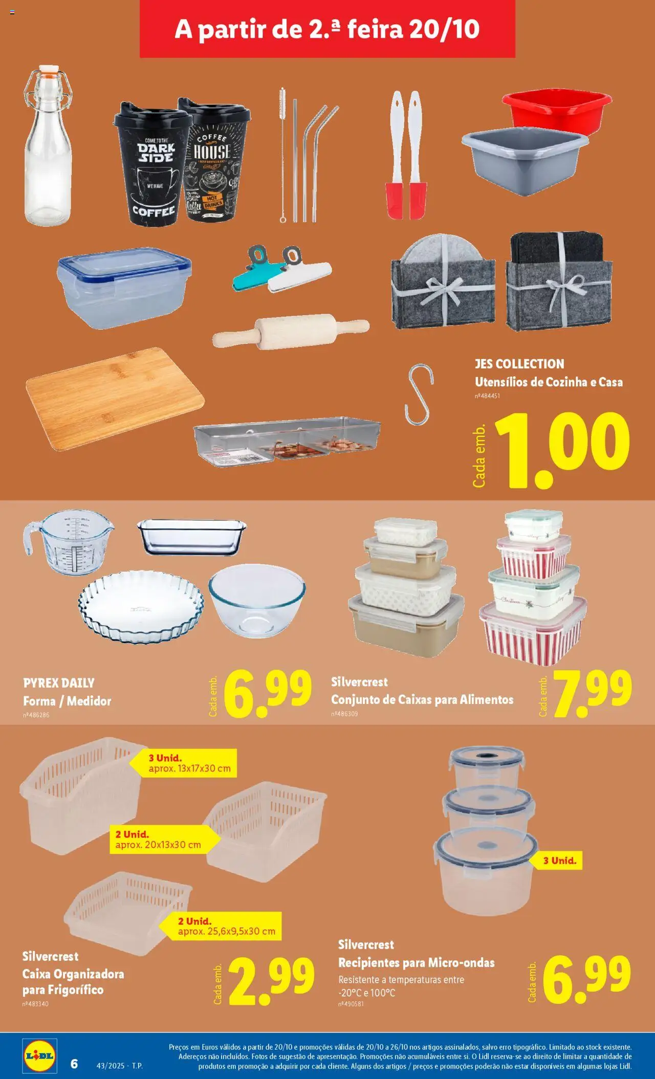 Lidl Novidades │ válido de 20.10.2025 | Página: 6 | Produtos: Frigorífico, Microondas, Caixa