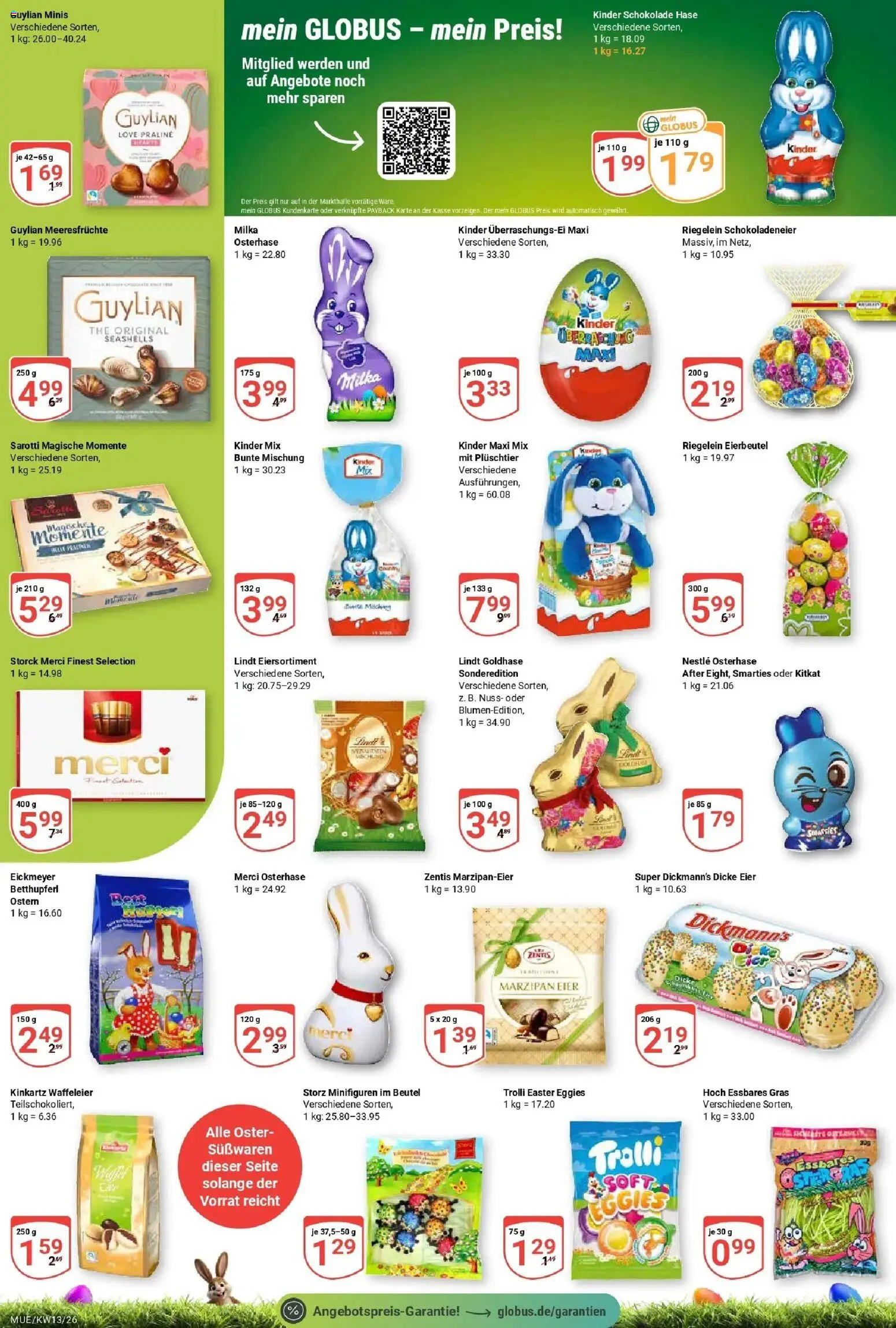 Globus prospekt Mühldorf	 – gültig ab 23.03.2026 | Seite: 2 | Produkte: Kinder schokolade, Schokolade, Meeresfrüchte, Lindt