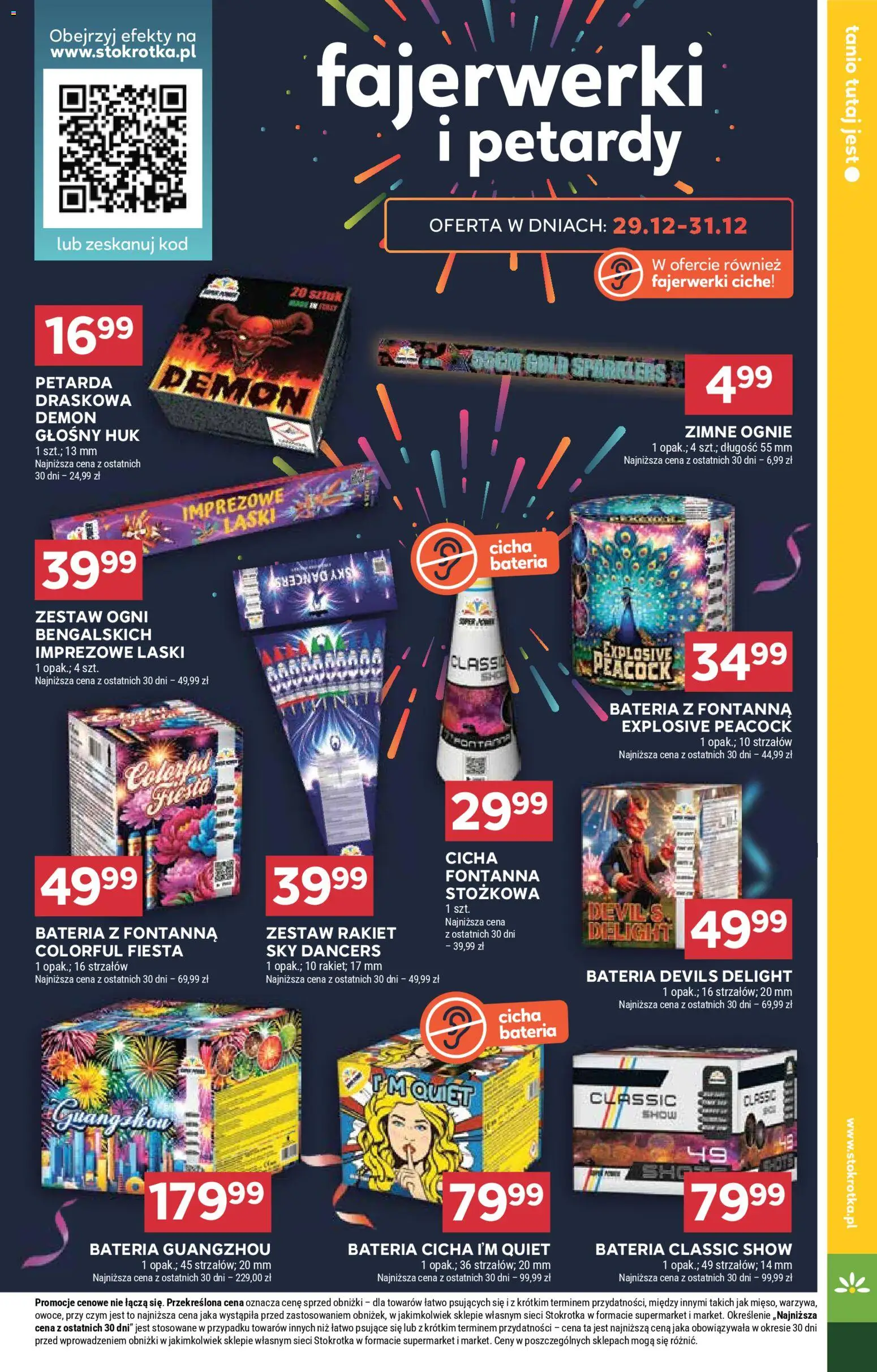 Stokrotka Gazetka od 29.12.2025 | Strona: 36 | Produkty: Stokrotka, Fajerwerki, Bateria, Zimne ognie