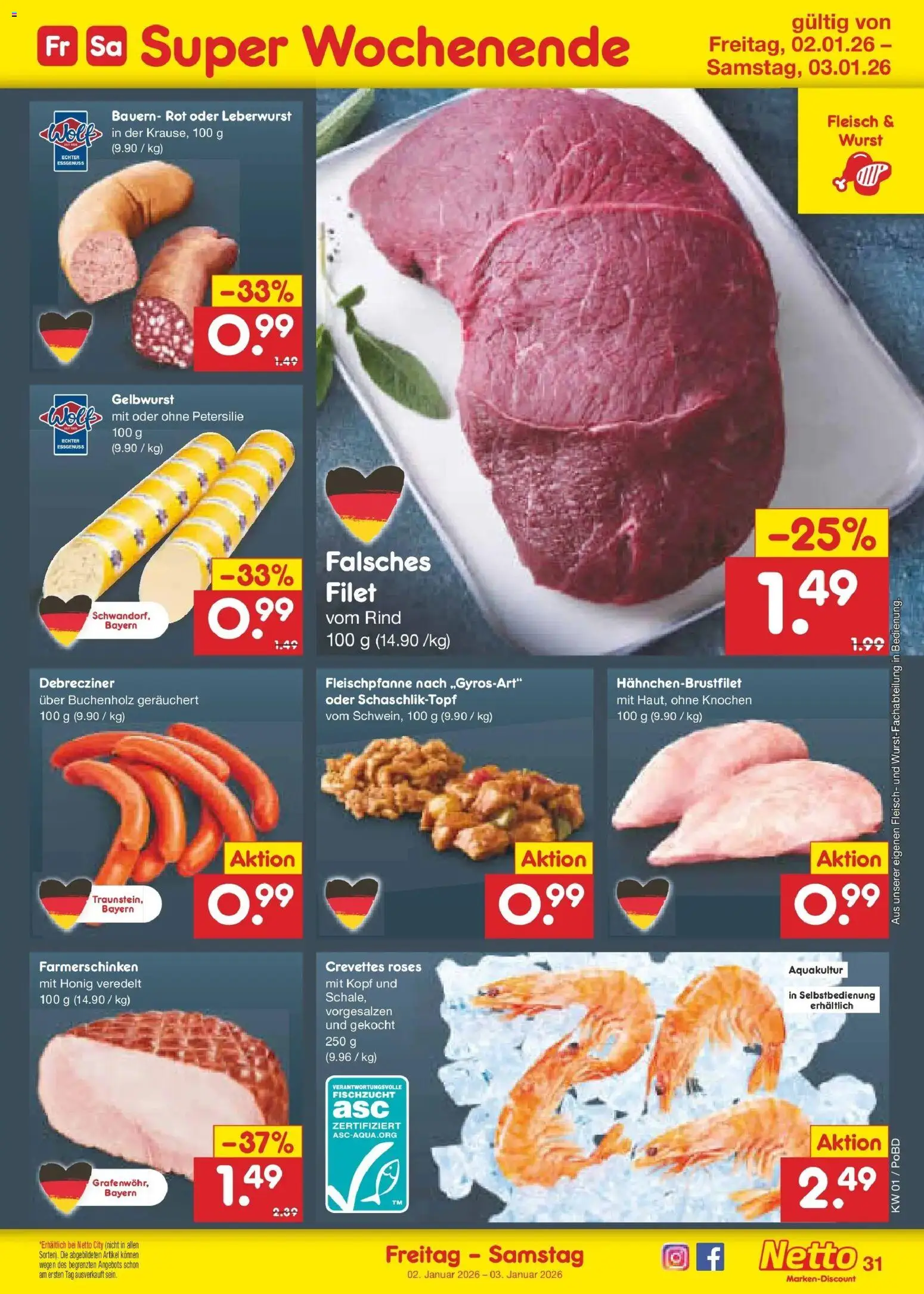 Netto Marken-Discount prospekt Selb	 – gültig ab 28.12.2025 | Seite: 45 | Produkte: Wurst, Petersilie, Fleisch