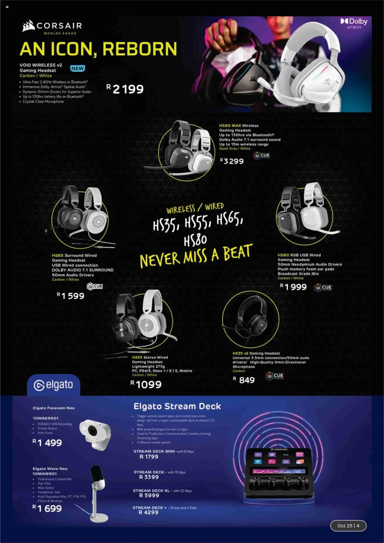 New Computer Mania catalogue – valid from 01.10.2025 | Page: 5 | Products: Headset, Microphone, Pads, Foam