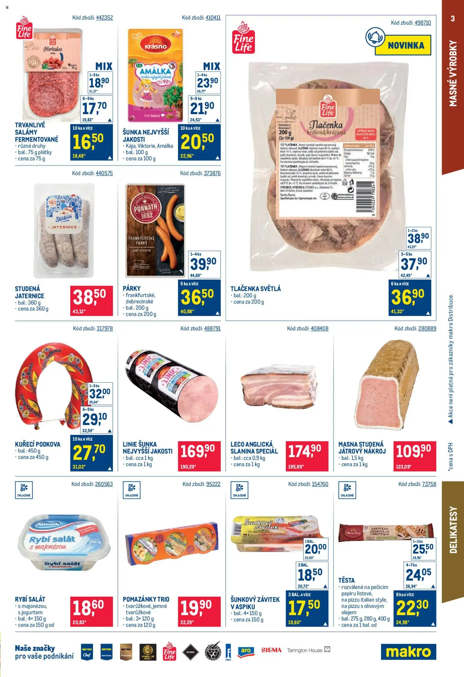 Makro leták - Maloobchod od 11.02.2026 | Strana: 3 | Produkty: Vepřové maso, Maso, Slanina, Lečo