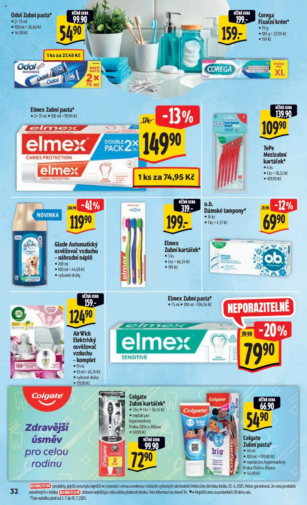 Albert leták - Hypermarket od 02.07.2025 | Strana: 39 | Produkty: Corega, Elmex, Osvěžovač vzduchu, Air Wick