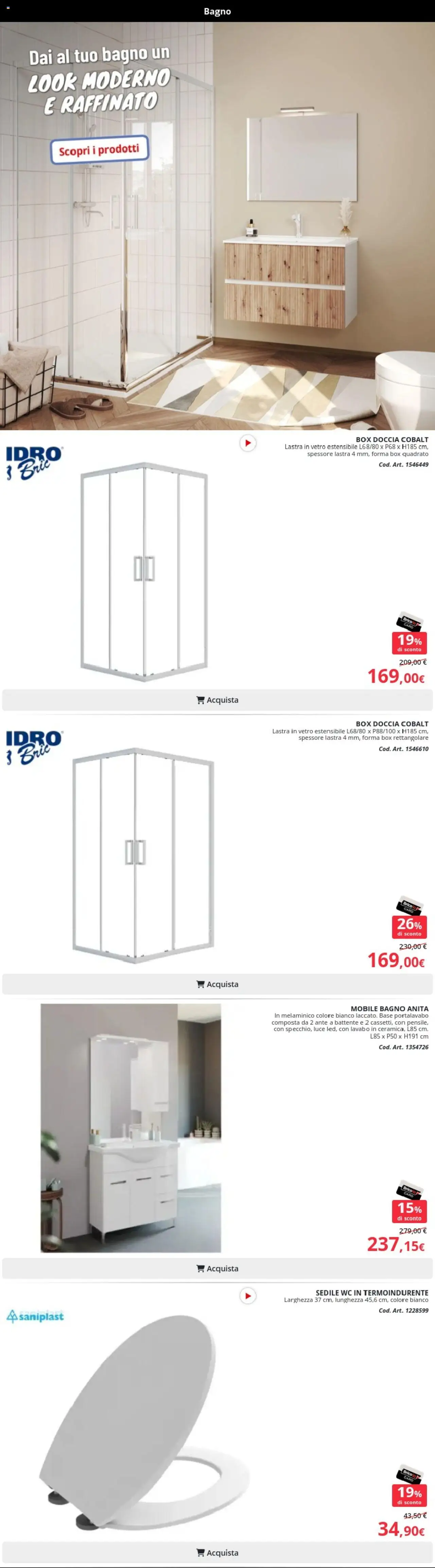 Volantino Brico io del 06.09.2025 | Pagina: 3 | Prodotti: Box doccia, WC, Bagno, Doccia