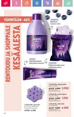  | Sivu: 152 | Tuotteet: Käsivoide, Kylpyvaahto, Pesusieni