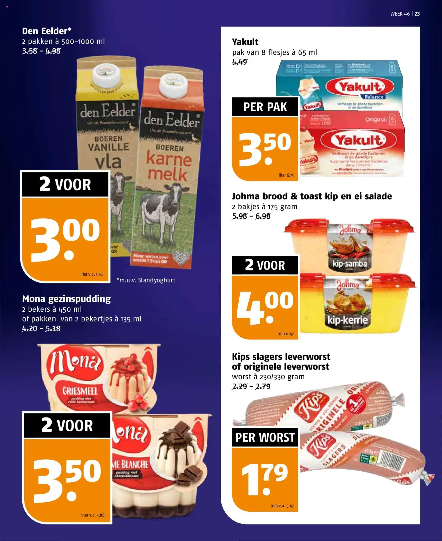 {H1} | Pagina: 23 | Producten: Melk, Brood, Pavilon, Kip