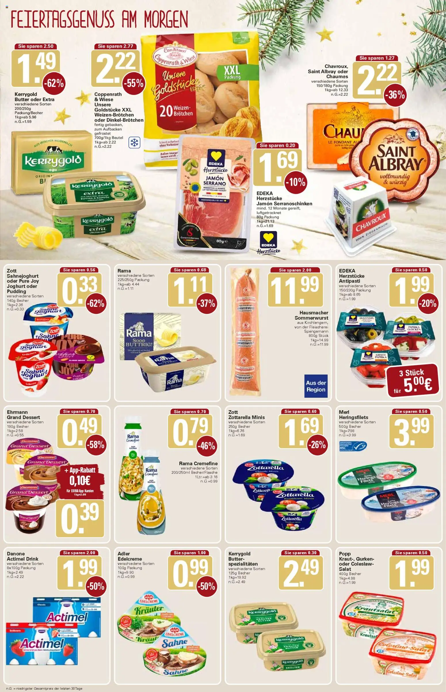 WEZ Prospekt – gültig ab 22.12.2025 | Seite: 8 | Produkte: Actimel, Joghurt, Rama cremefine, Gurken