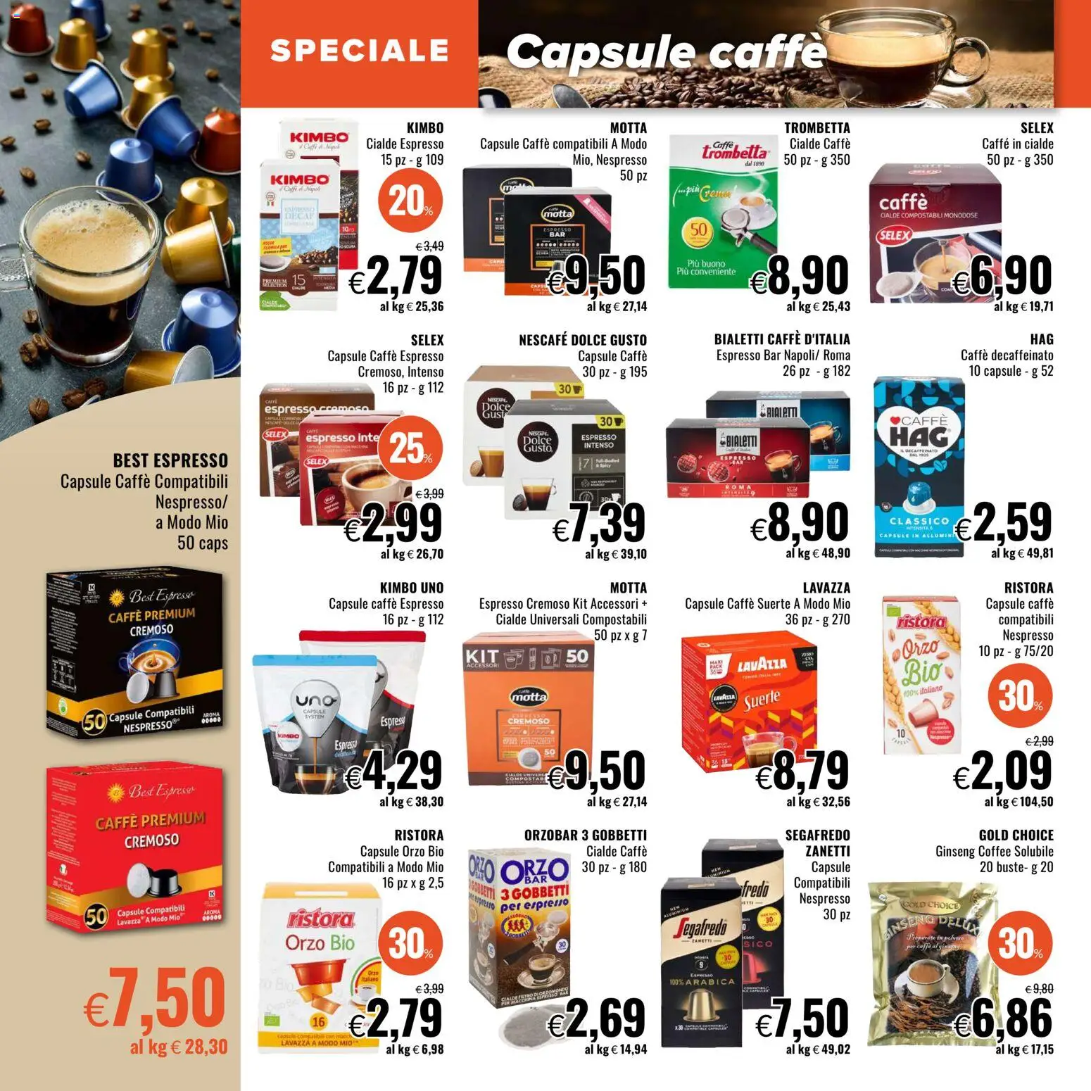 Volantino Famila del 08.01.2026 | Pagina: 12 | Prodotti: Caffè, Lavazza, Caffè in cialde