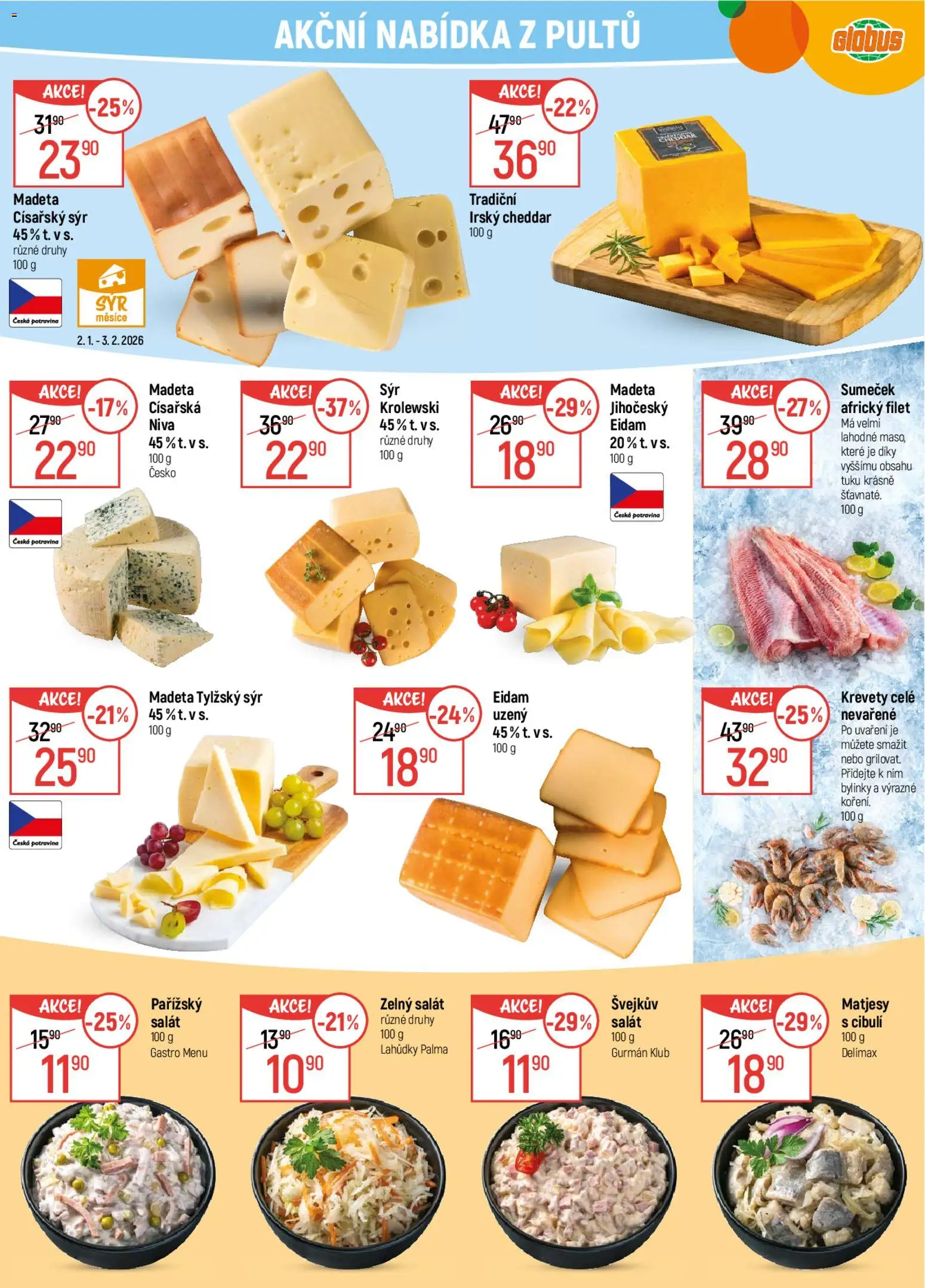 Globus leták od 07.01.2026 | Strana: 10 | Produkty: Globus, Sýr, Filet, Cheddar