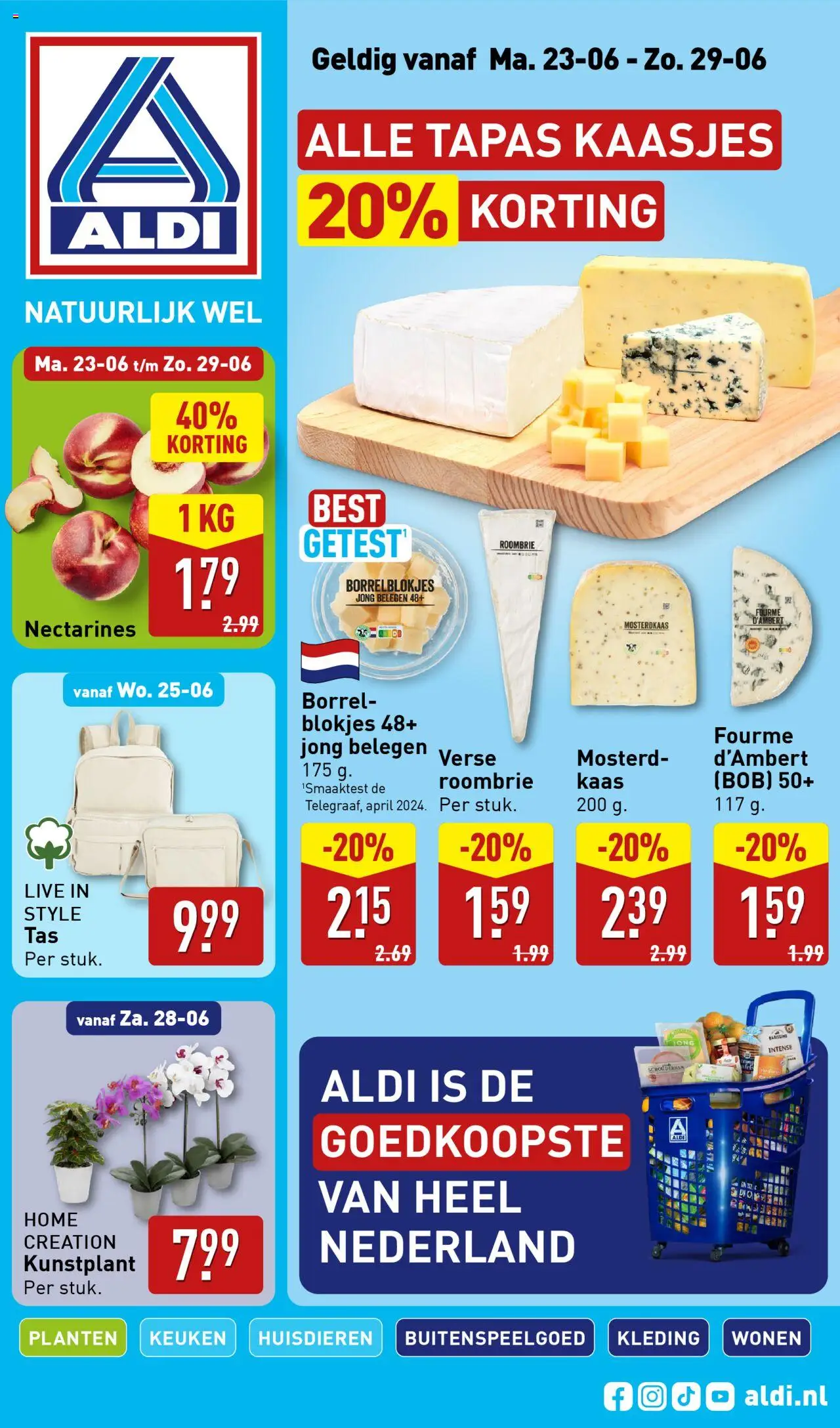  | Pagina: 1 | Producten: Nectarines, Kaas, Tas, Brie