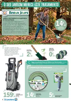 Pré-visualização E.Leclerc folheto da Nossa Marca válido de 01.04.2026 | Página: 2 | Produtos: Cabo, Mangueira, Pá, Vassoura