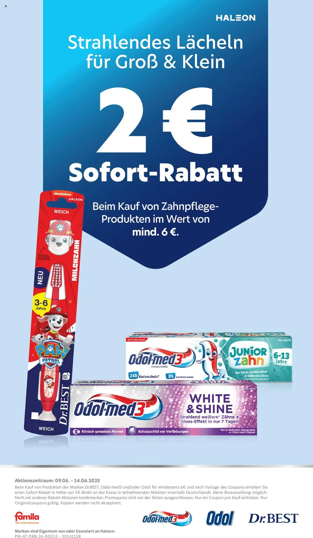 Famila Nordwest Prospekt 	 - gültig ab dem 10.06.2025 | Seite: 34 | Produkte: Zahnpasta, Zahnbürste, Kappe