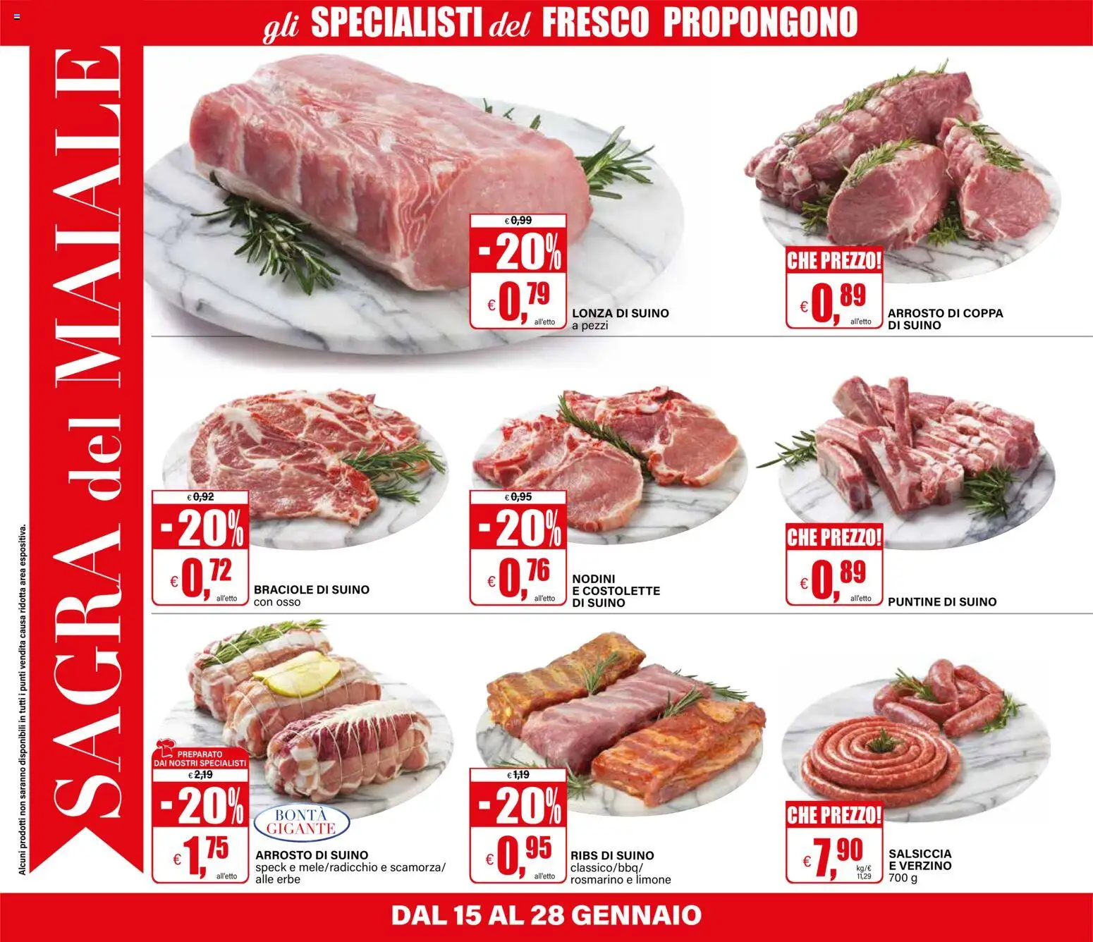 Volantino Il Gigante del 15.01.2026 | Pagina: 8 | Prodotti: Speck, Maiale, Suino, Salsiccia