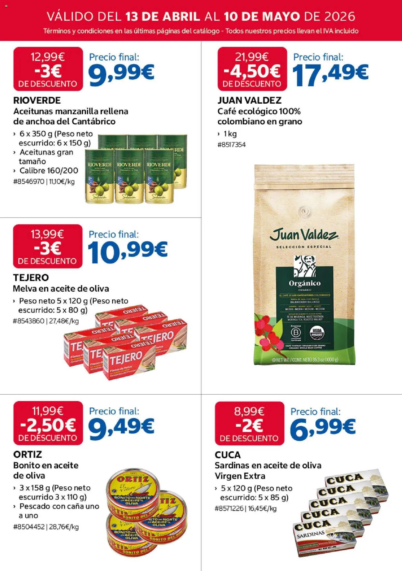 Costco catálogo │ válido desde el 13.04.2026 | Página: 2 | Productos: Café, Pescado, Aceite de oliva, Peso