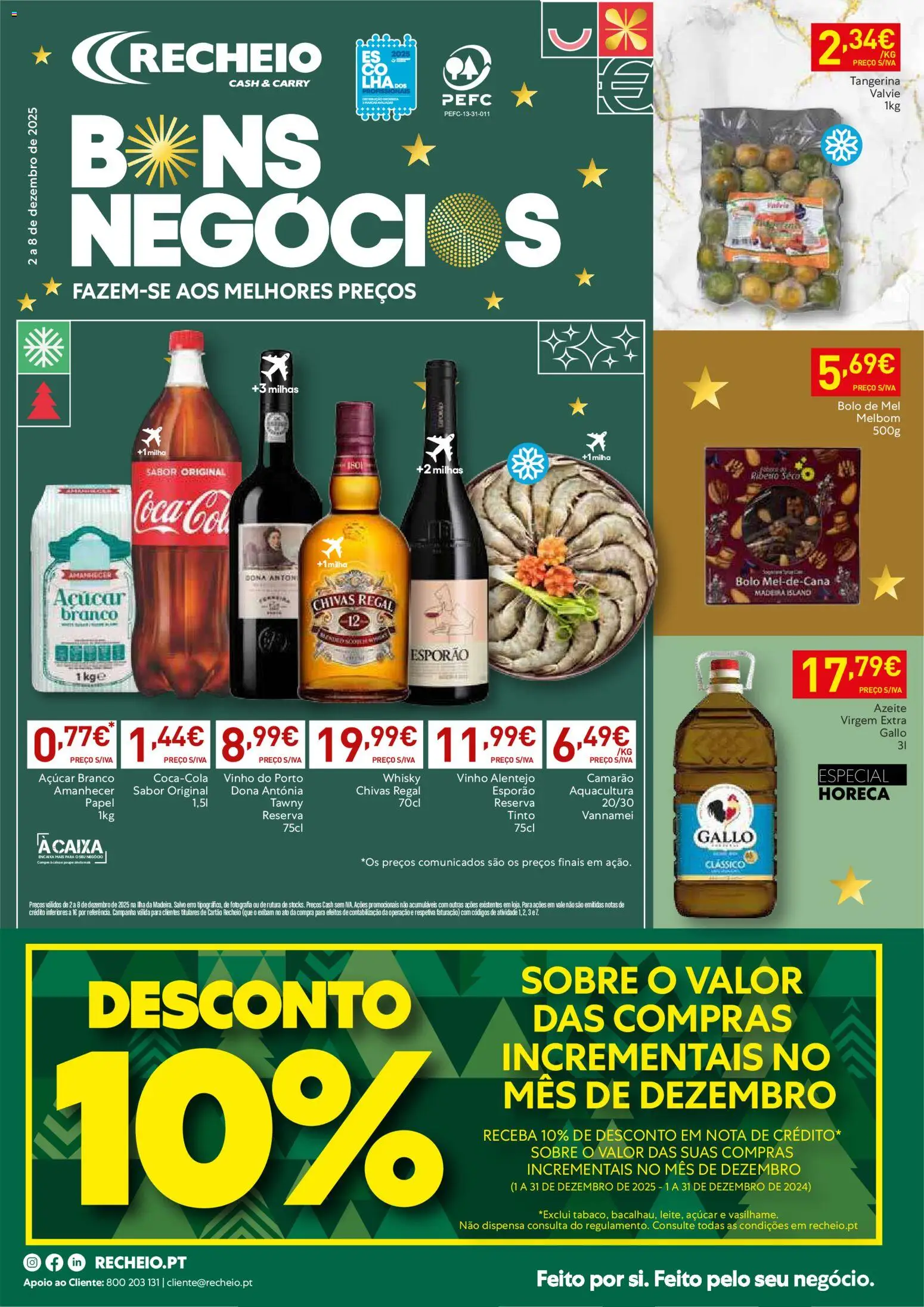 Recheio - Bons Negócios Madeira │ válido de 02.12.2025 | Página: 1 | Produtos: Whisky, Bolo, Vinho, Mel