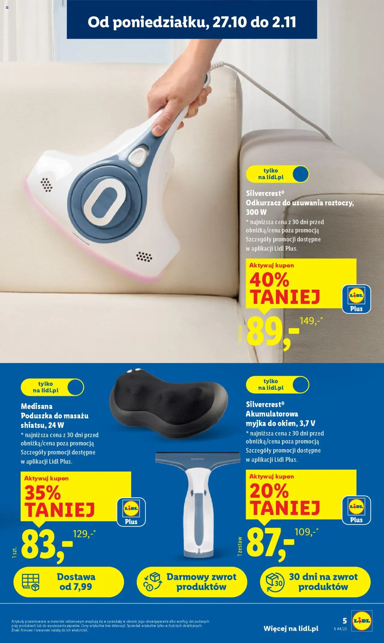 Lidl Katalog od 27.10.2025 | Strona: 5 | Produkty: Odkurzacz, Cleaner, Poduszka