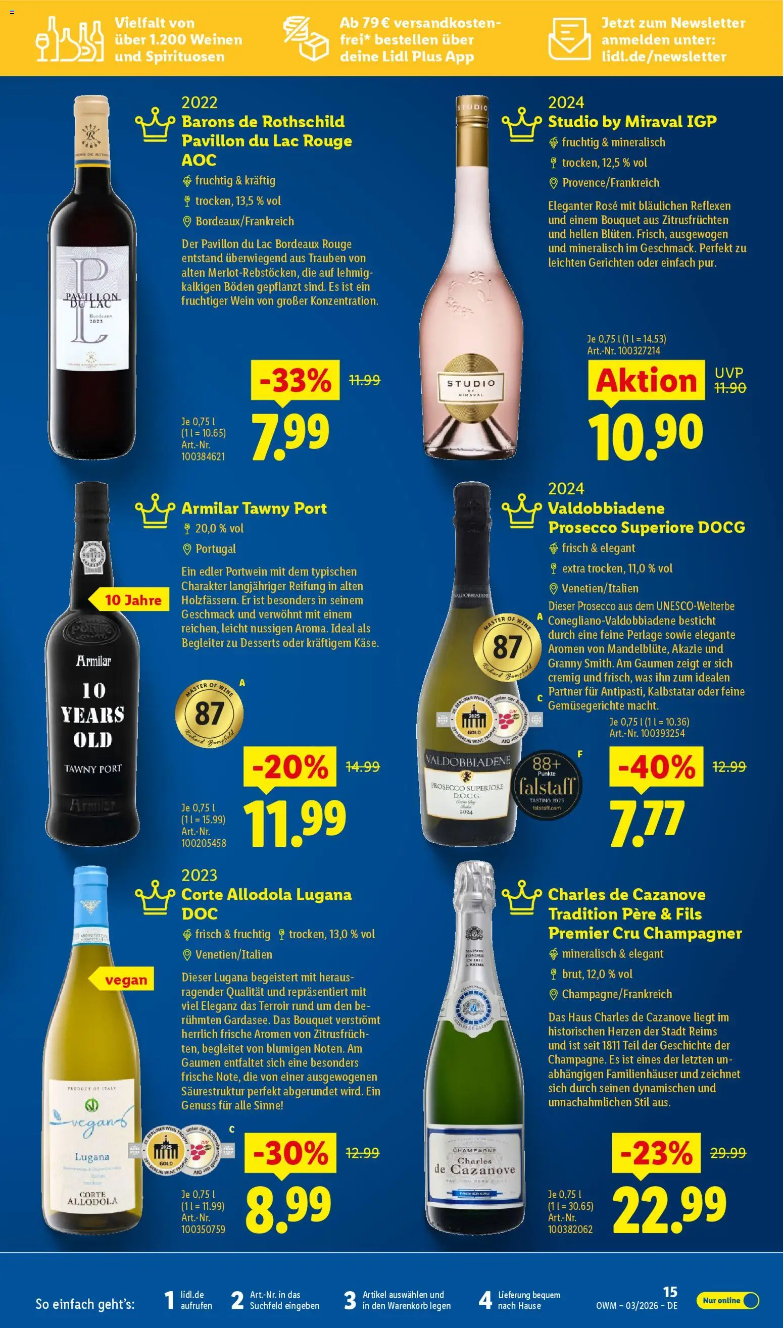 Lidl - Prospekt – gültig ab 01.03.2026 | Seite: 15 | Produkte: Berliner, Trauben, Rouge, Prosecco