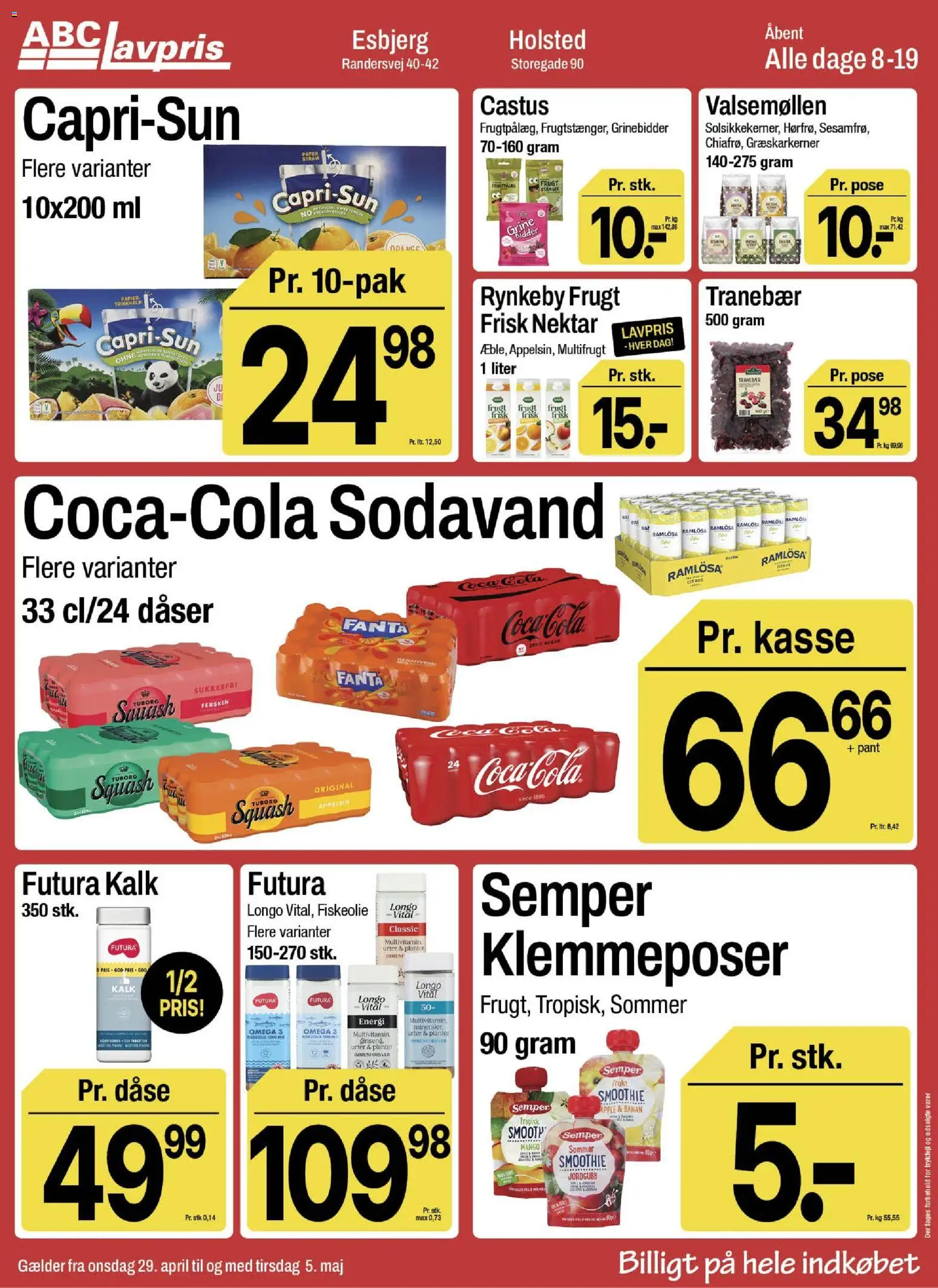 Abc Lavpris tilbudsavis – gyldig fra 29.04.2026 | Side: 11 | Produkter: Græskarkerner, Sodavand, Fanta, Smoothie