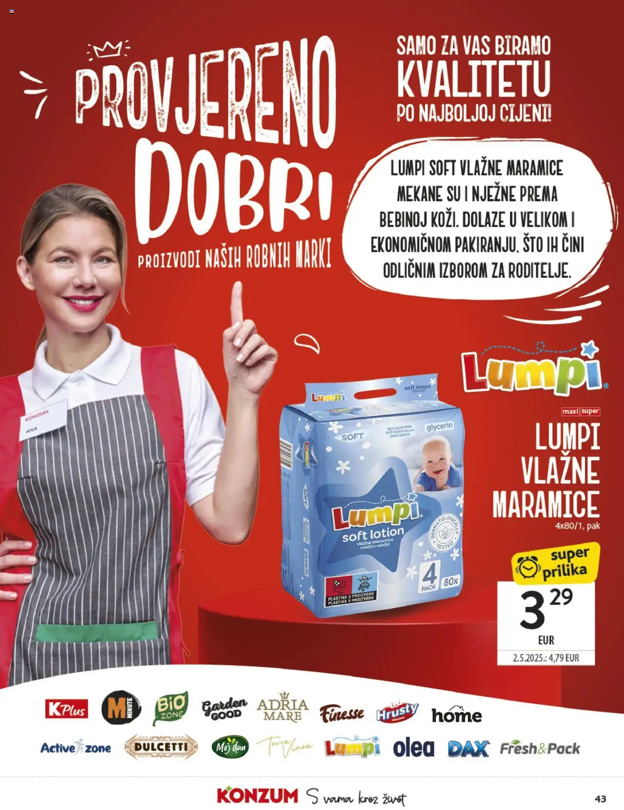 Konzum HR akciós ujság - amely érvényes a következő dátumtól: 17.09.2025 | Oldal: 43