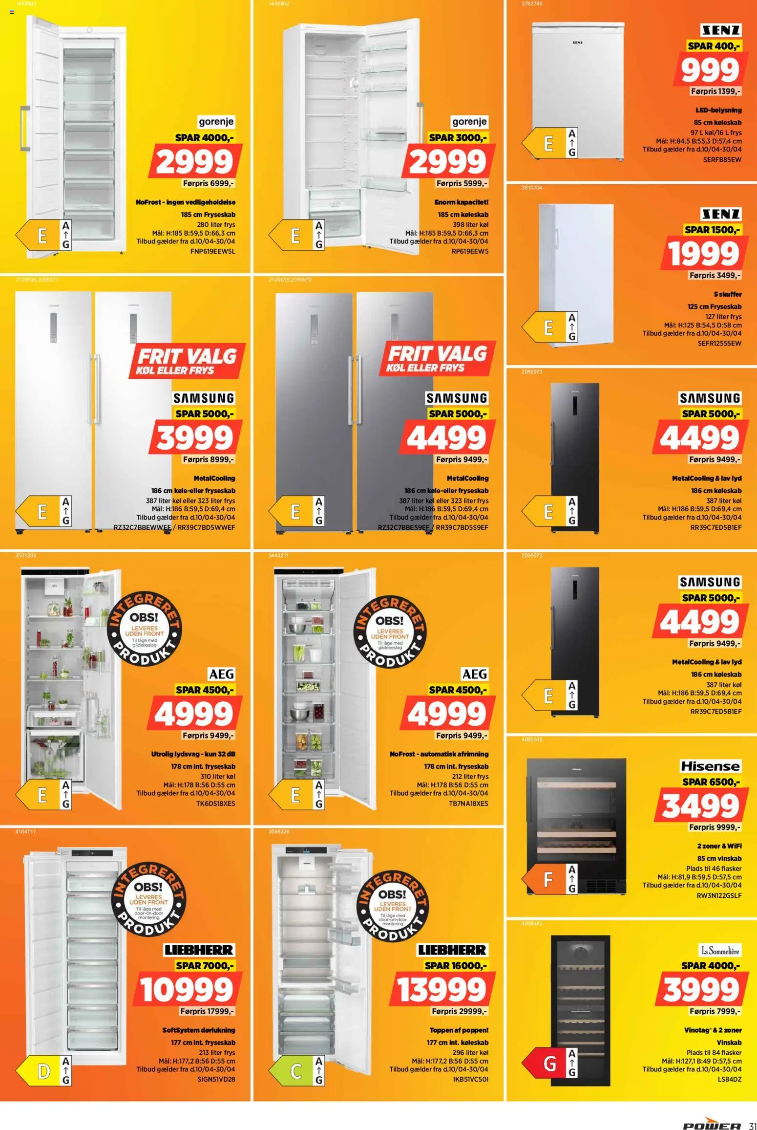 Power tilbudsavis – gyldig fra 24.04.2026 | Side: 31 | Produkter: Lyd, Køleskab